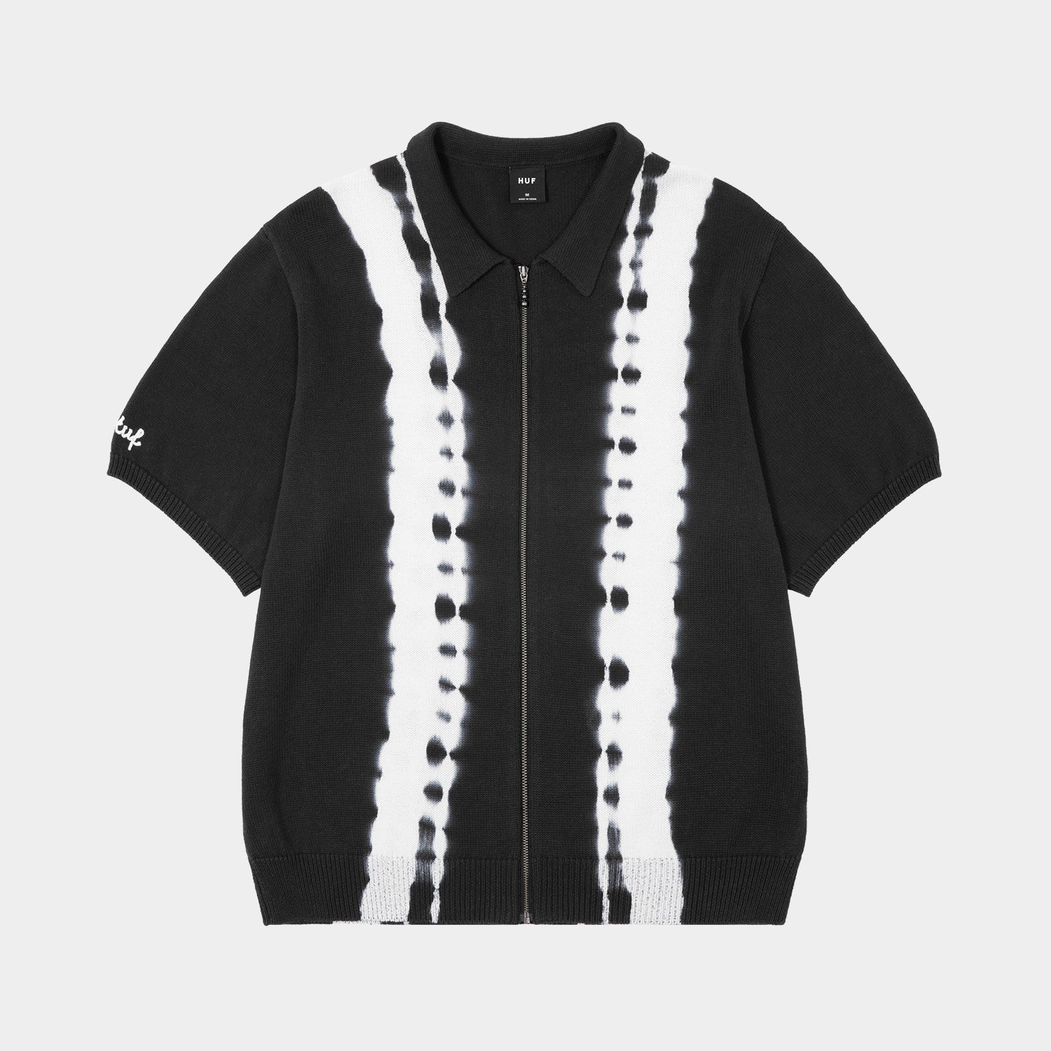 HUF (ハフ) Worldwide JP /KNITS & SWEATERS(ニット&セーター)/ HUF GARDEN CENTER BLEACH DYED KNIT POLO商品 /