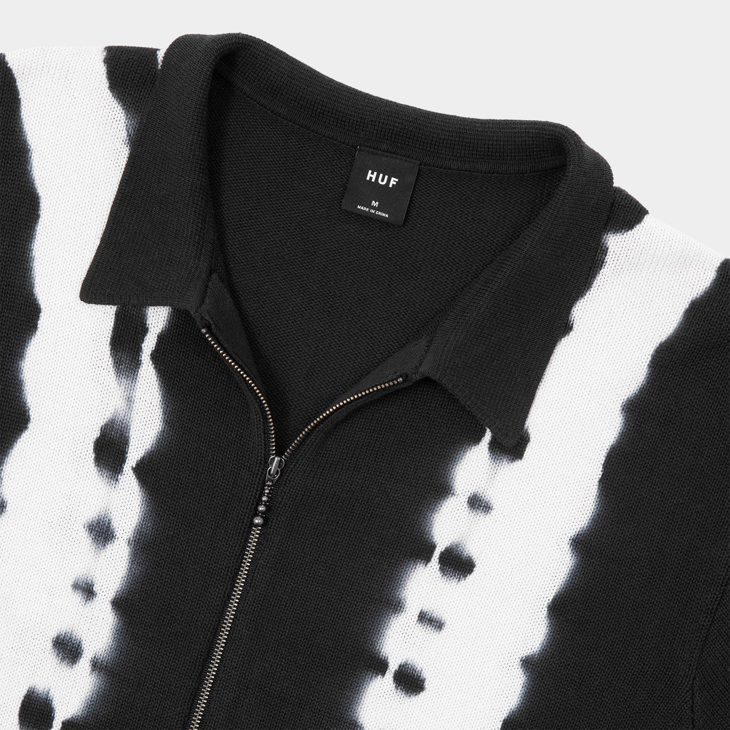 HUF (ハフ) Worldwide JP /KNITS & SWEATERS(ニット&セーター)/ HUF GARDEN CENTER BLEACH DYED KNIT POLO商品 /