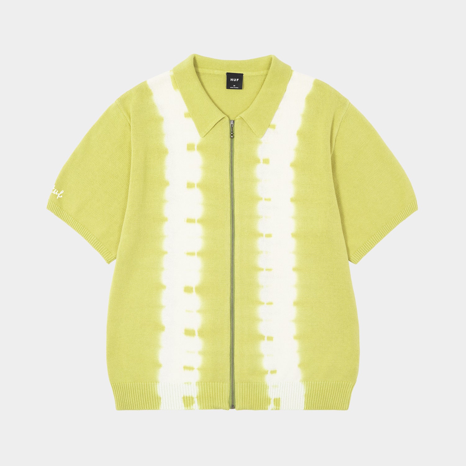 HUF (ハフ) Worldwide JP /KNITS & SWEATERS(ニット&セーター)/ HUF GARDEN CENTER BLEACH DYED KNIT POLO商品 /