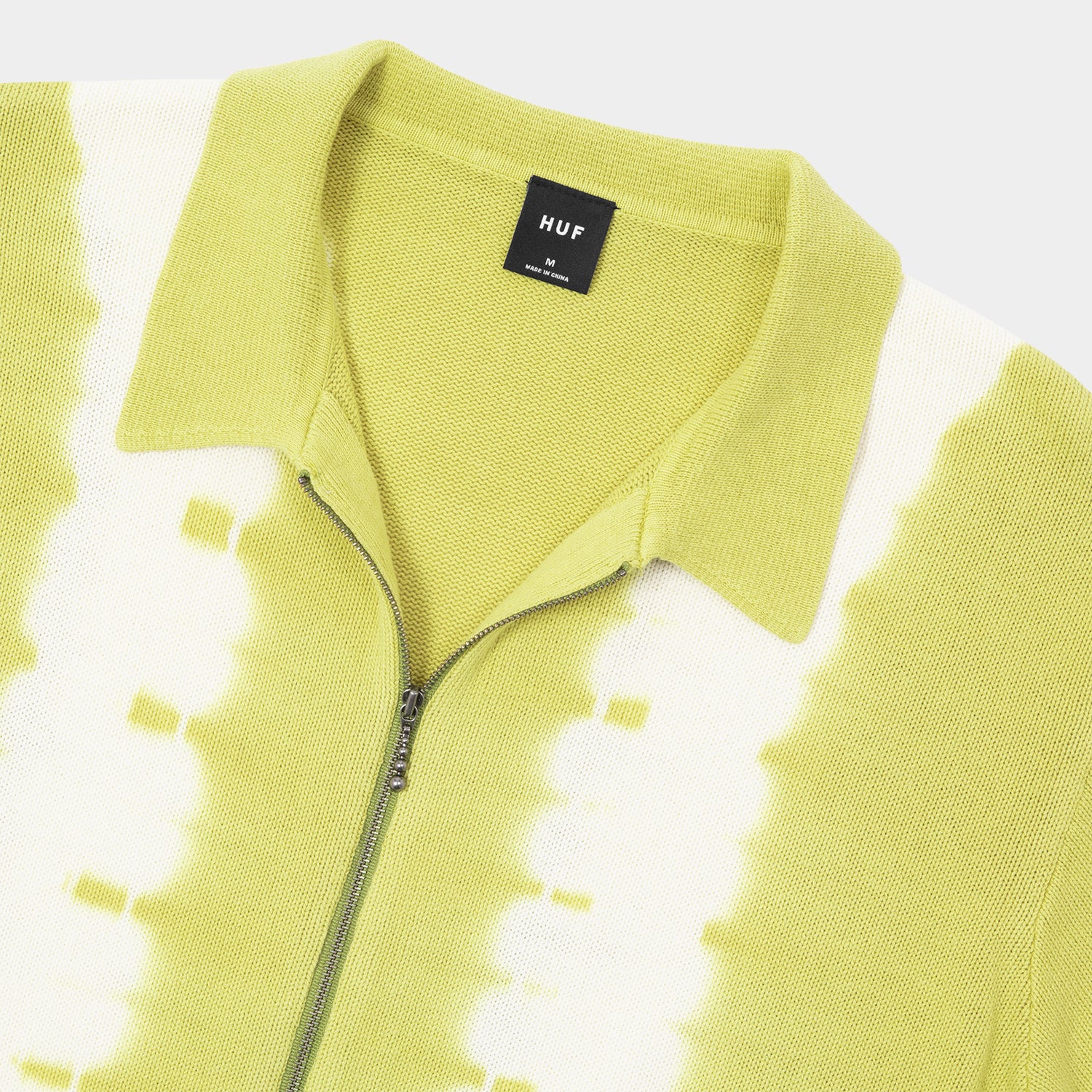 HUF (ハフ) Worldwide JP /KNITS & SWEATERS(ニット&セーター)/ HUF GARDEN CENTER BLEACH DYED KNIT POLO商品 /