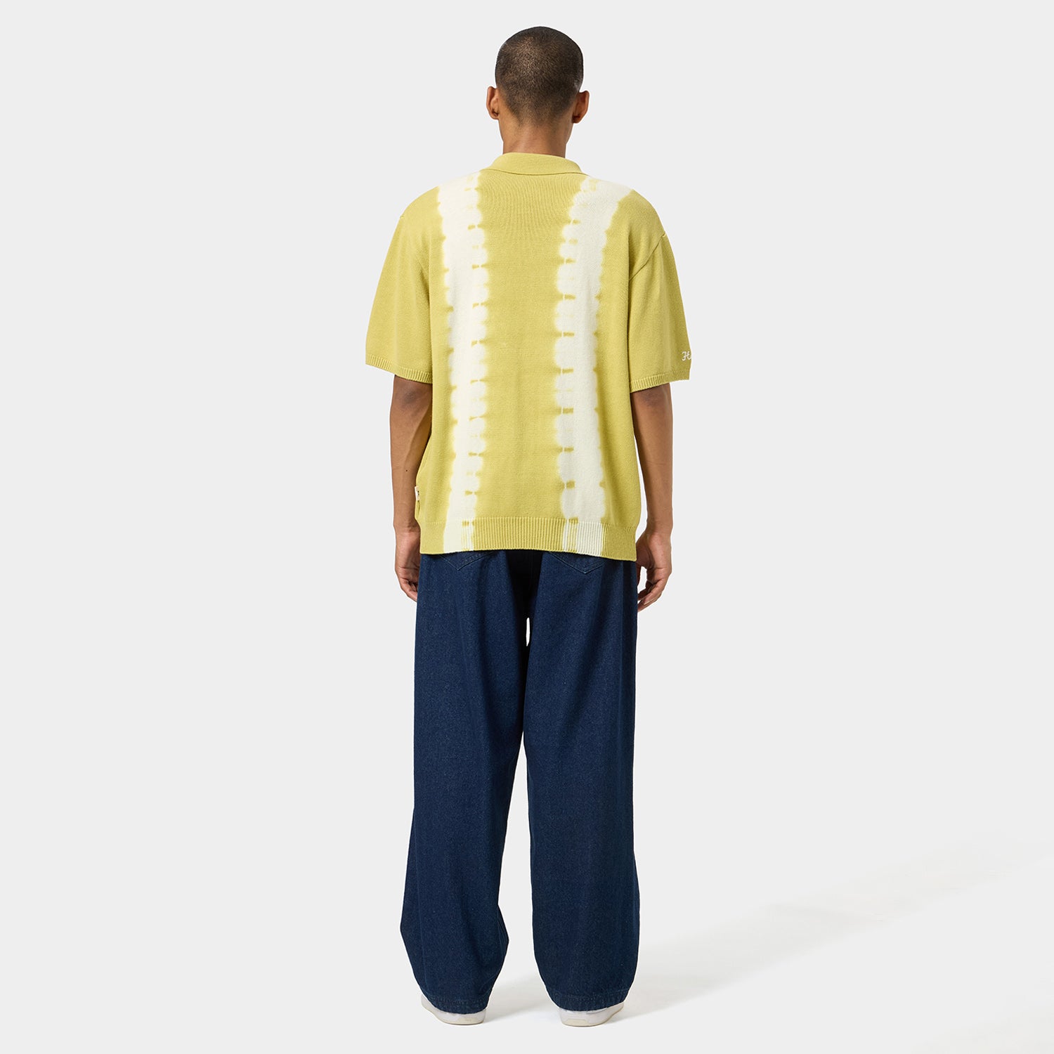 HUF (ハフ) Worldwide JP /KNITS & SWEATERS(ニット&セーター)/ HUF GARDEN CENTER BLEACH DYED KNIT POLO商品 /