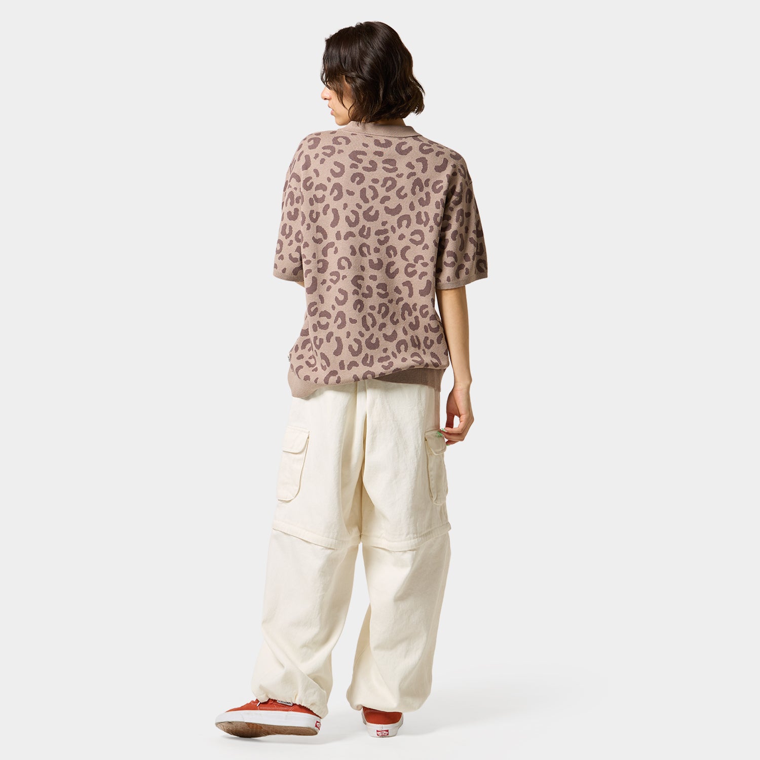 HUF (ハフ) Worldwide JP /TOPS & SHIRTS(トップス&シャツ)/ huf CO-OP CHUNKY CHEETAH KNIT POLO商品 / NAVY