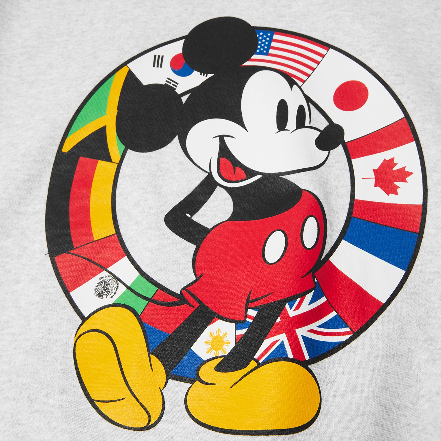 HUF (ハフ) Worldwide JP /SWEATSHIRTS(スウェットシャツ)/ DISNEY | HUF MICKEY WORLDWIDE TOUR CREWNECK商品 / HEATHER GREY