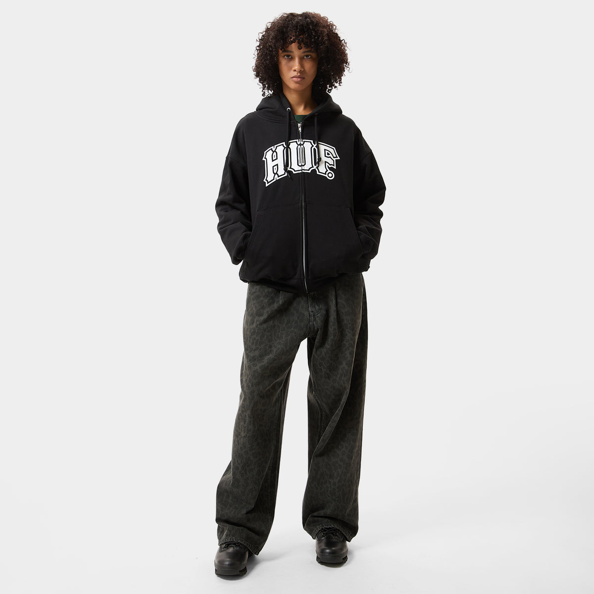 HUF (ハフ) Worldwide JP /HOODIES(パーカー)/ CLASSIC ARCH FULL ZIP HOODIE商品 / ASH GREY