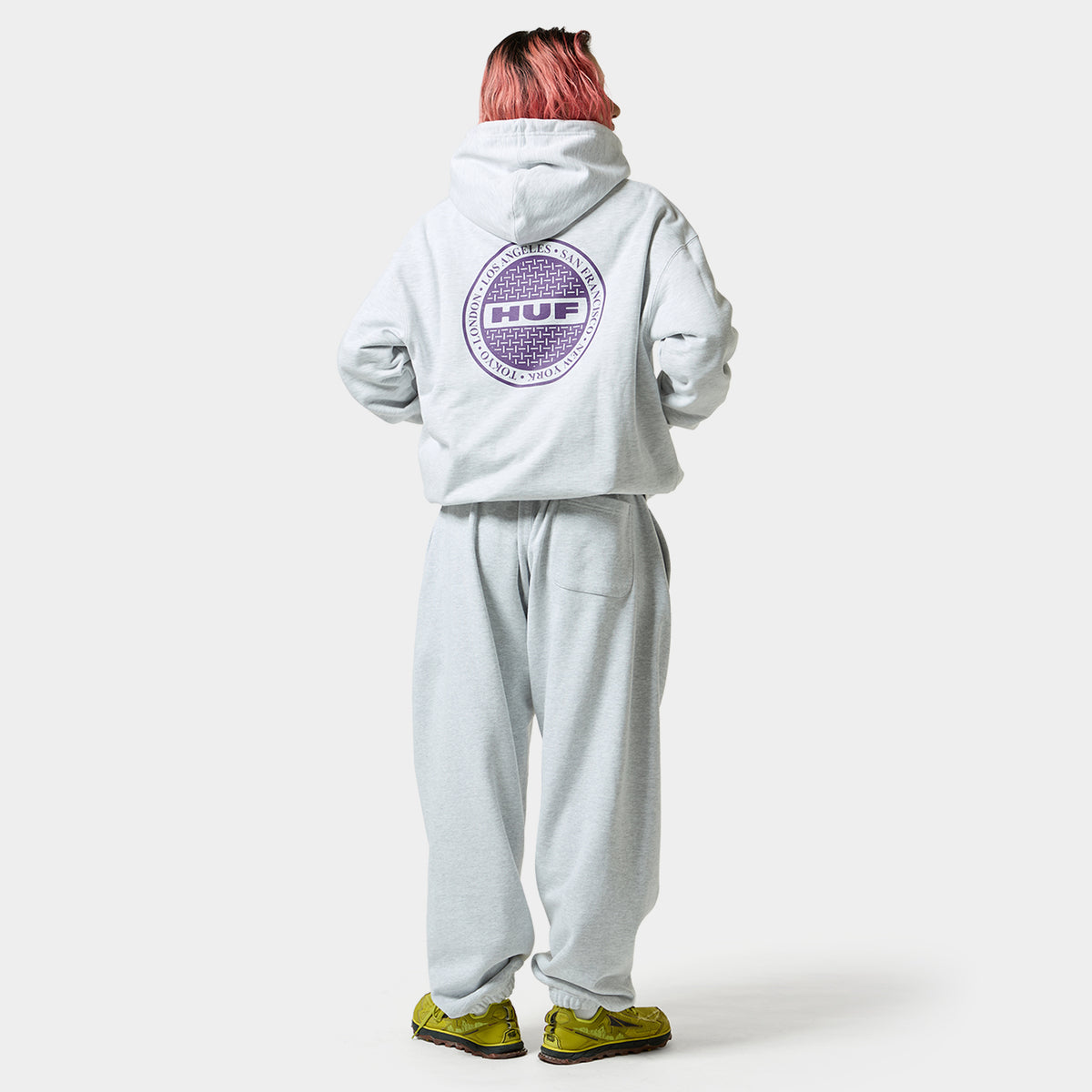 HUF (ハフ) Worldwide JP /HOODIES(パーカー)/ MANHOLE FULL ZIP HOODIE商品 / ASH GREY