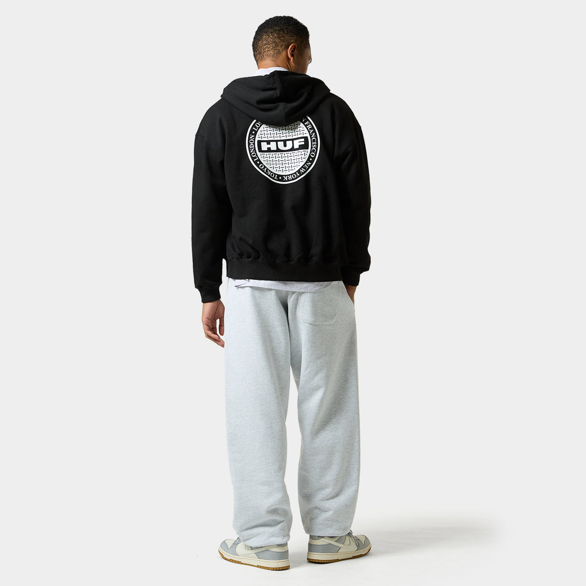 HUF (ハフ) Worldwide JP /HOODIES(パーカー)/ MANHOLE FULL ZIP HOODIE商品 / ASH GREY