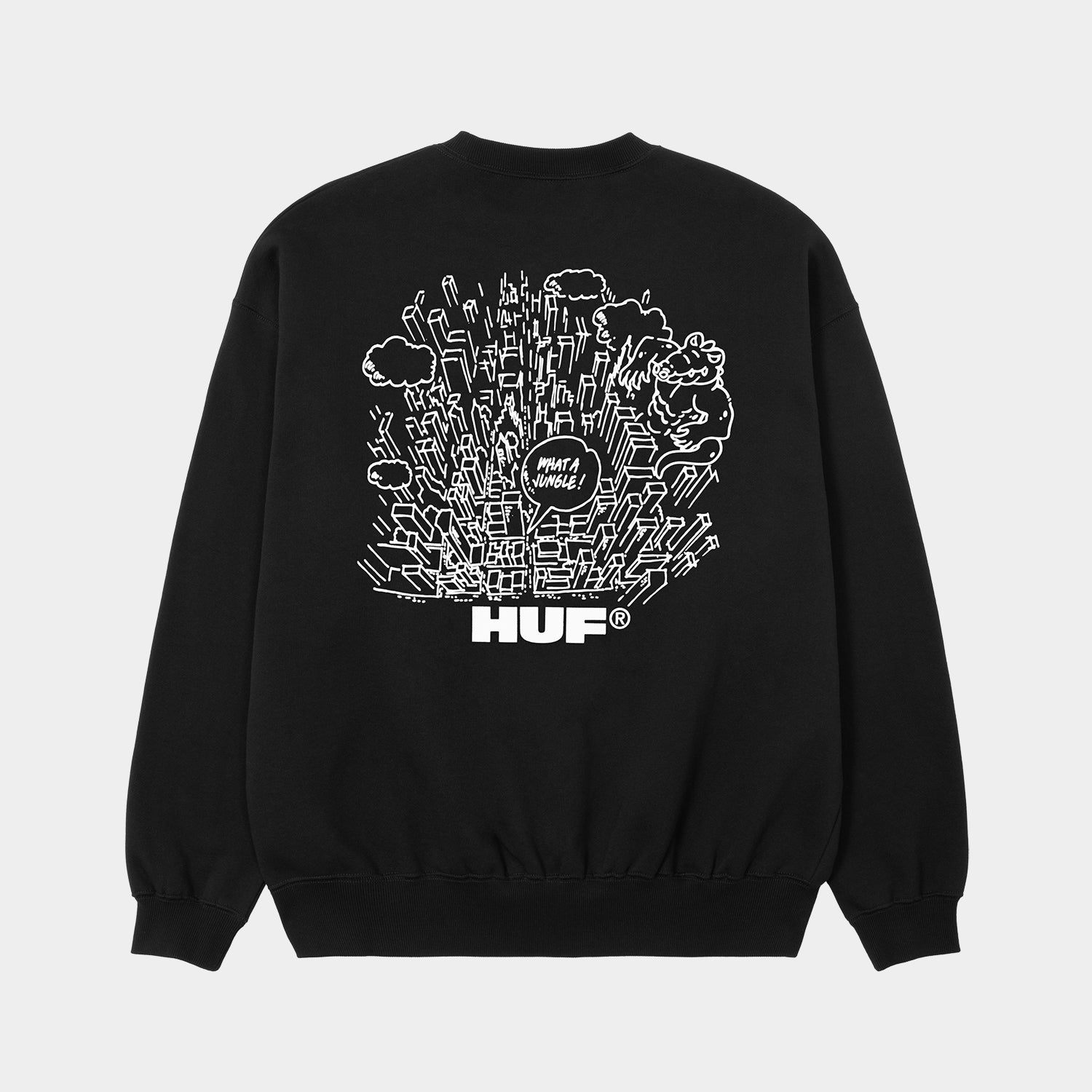 HUF (ハフ) Worldwide JP /SWEATSHIRTS(スウェットシャツ)/ WHAT A JUNGLE CREW商品 / ASH GREY