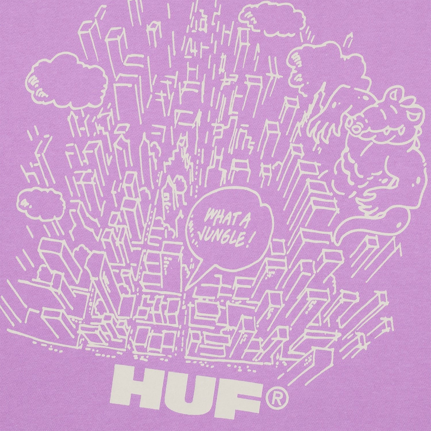 HUF (ハフ) Worldwide JP /SWEATSHIRTS(スウェットシャツ)/ WHAT A JUNGLE CREW商品 / ASH GREY