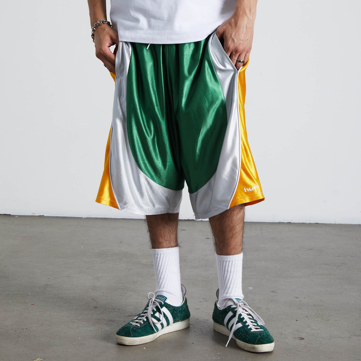 HUF (ハフ) Worldwide JP /SHORTS(ショーツ)/ BRADLEY BASKETBALL SHORT商品 / ACID GREEN