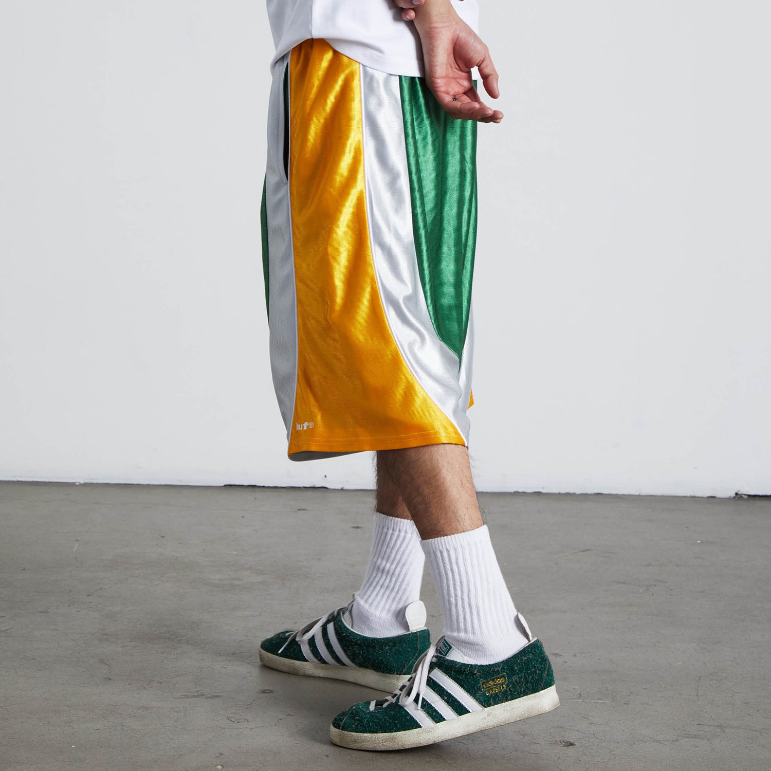 HUF (ハフ) Worldwide JP /SHORTS(ショーツ)/ BRADLEY BASKETBALL SHORT商品 / ACID GREEN