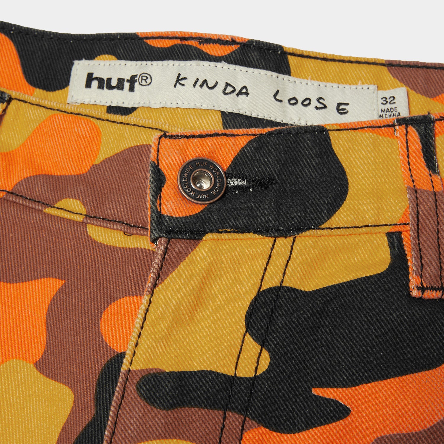 HUF (ハフ) Worldwide JP /SHORTS(ショーツ)/ KINDA LOOSE DOUBLE KNEE CAMO SHORT商品 / LAVA