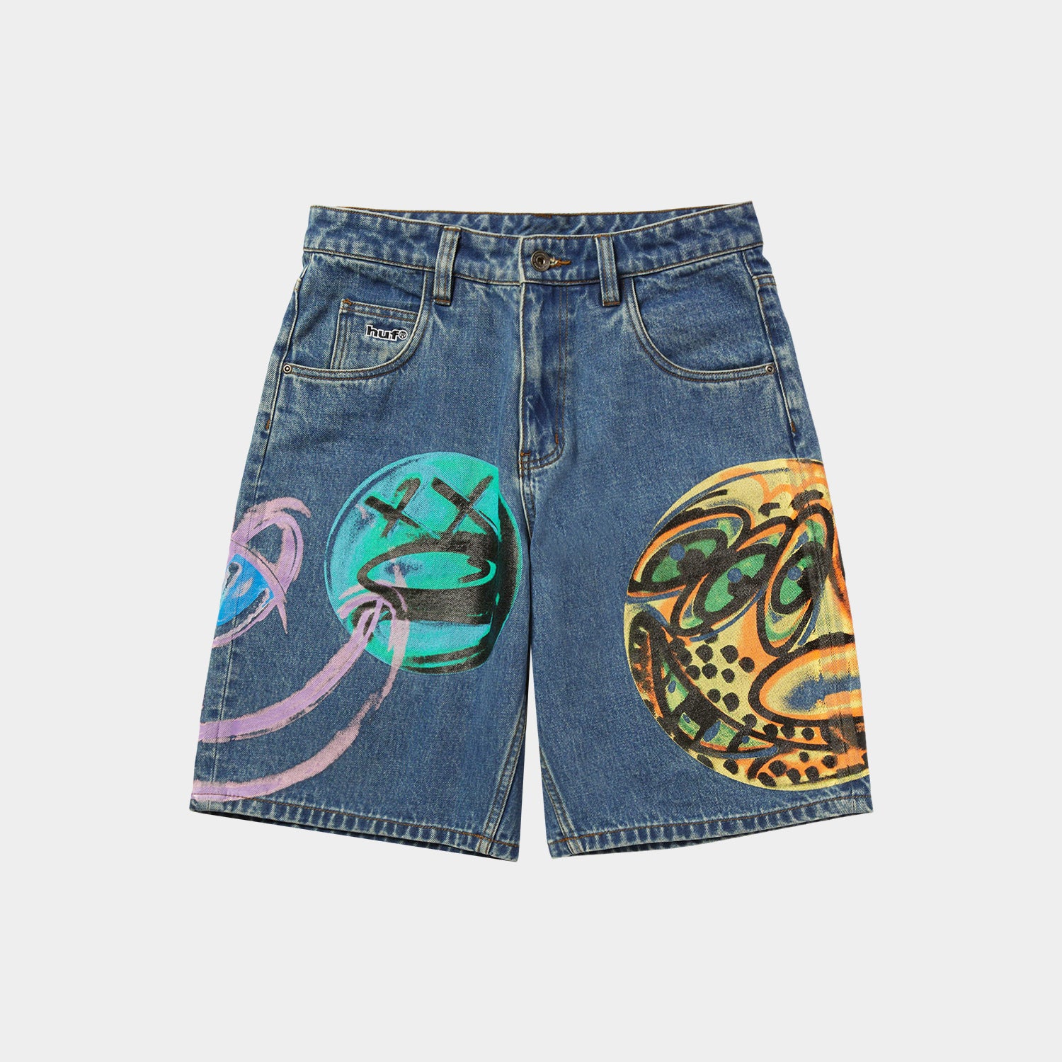 HUF (ハフ) Worldwide JP /SHORTS(ショーツ)/ KENNY SCHARF SPRAY GUYS DENIM SHORT商品 / MULTI