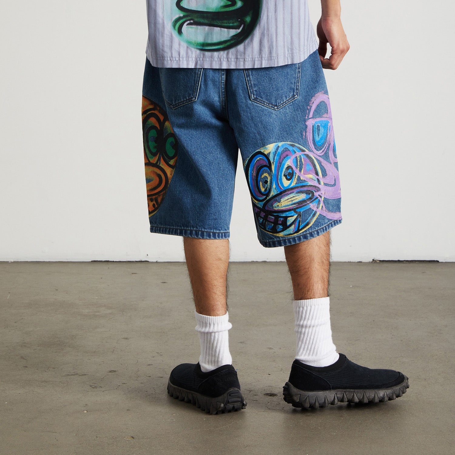 HUF (ハフ) Worldwide JP /SHORTS(ショーツ)/ KENNY SCHARF SPRAY GUYS DENIM SHORT商品 / MULTI