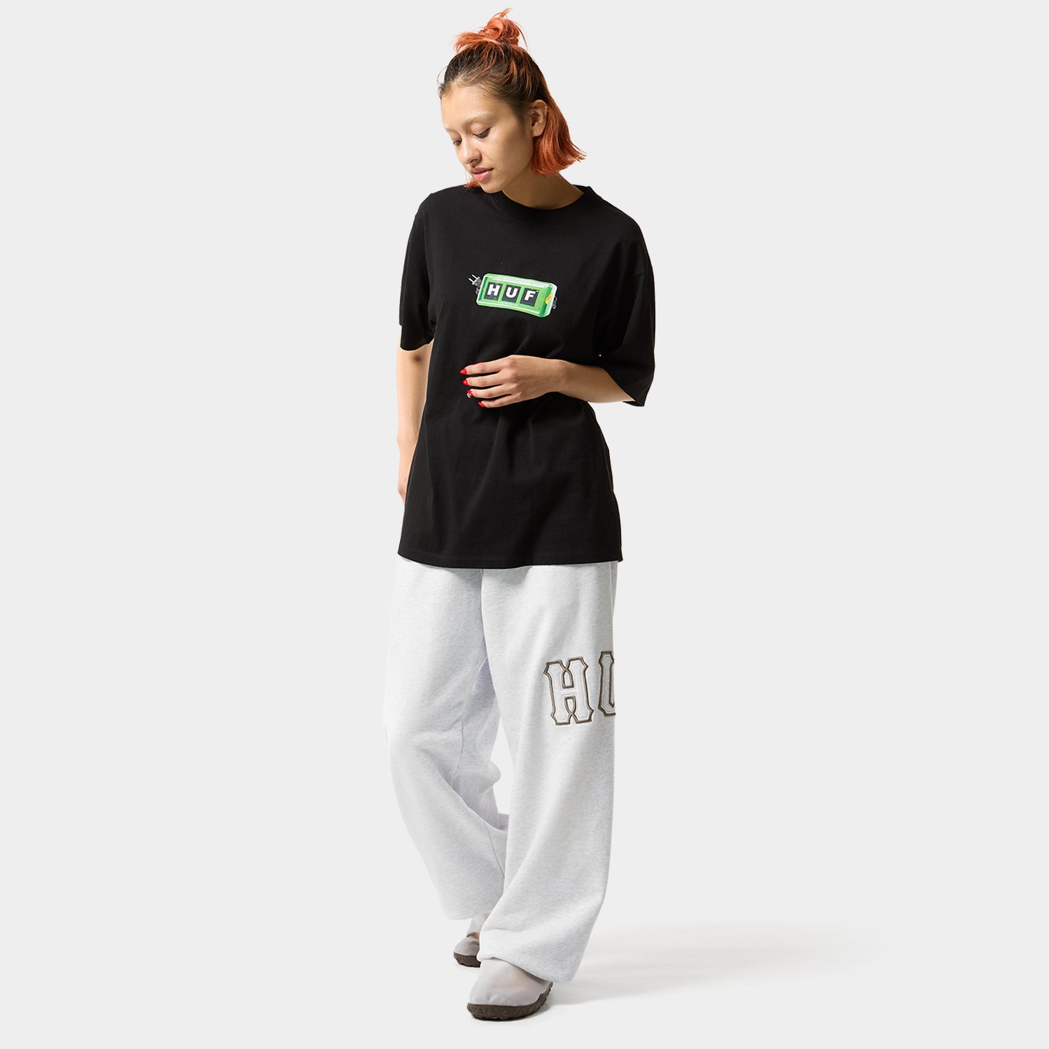 HUF (ハフ) Worldwide JP /PANTS(パンツ)/ ARCH WIDE FLEECE PANT商品 / BLACK