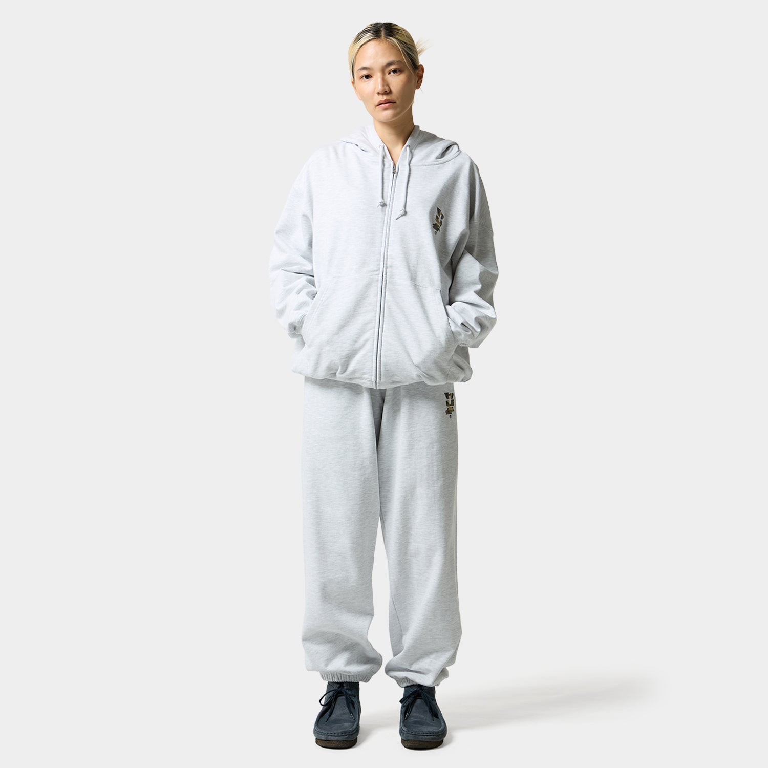 HUF (ハフ) Worldwide JP /PANTS(パンツ)/ MEGABLAST CAMO FLEECE PANT商品 / ASH GREY