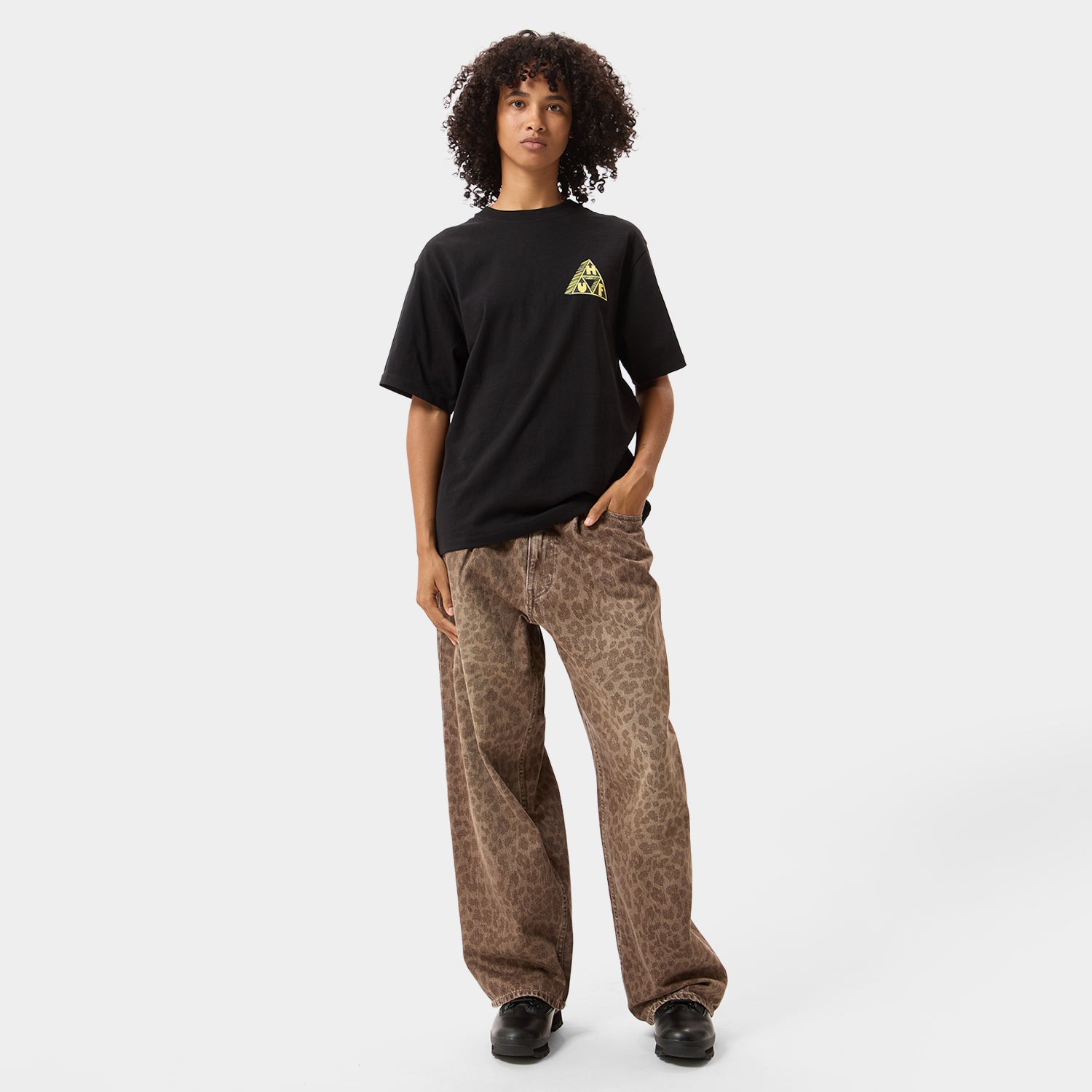 HUF (ハフ) Worldwide JP /PANTS(パンツ)/ LEOPARD WIDE DENIM PANT商品 / BROWN