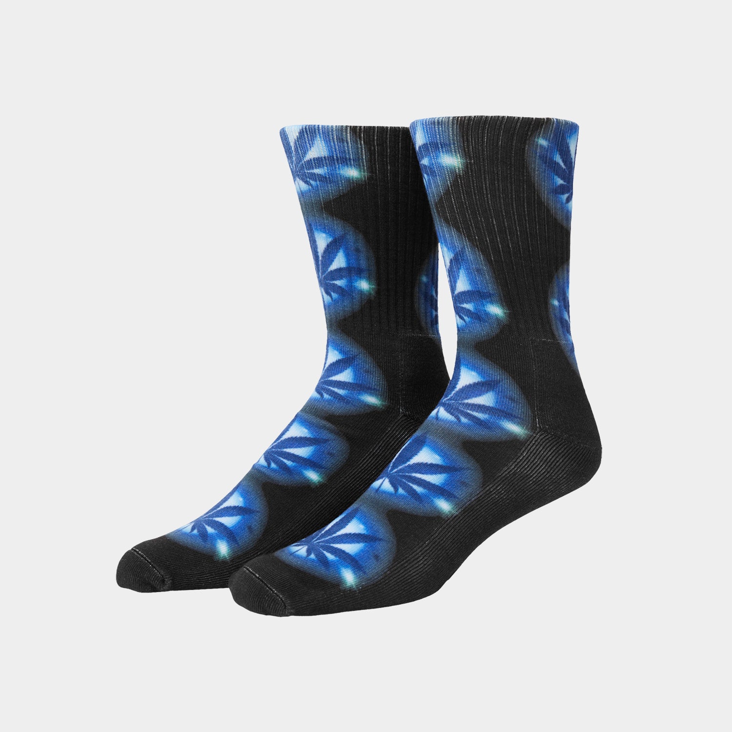 HUF (ハフ) Worldwide JP /SOCKS(ソックス)/ AIRBRUSH DIGITAL PLANTLIFE SOCKS商品 / BLACK/BLUE