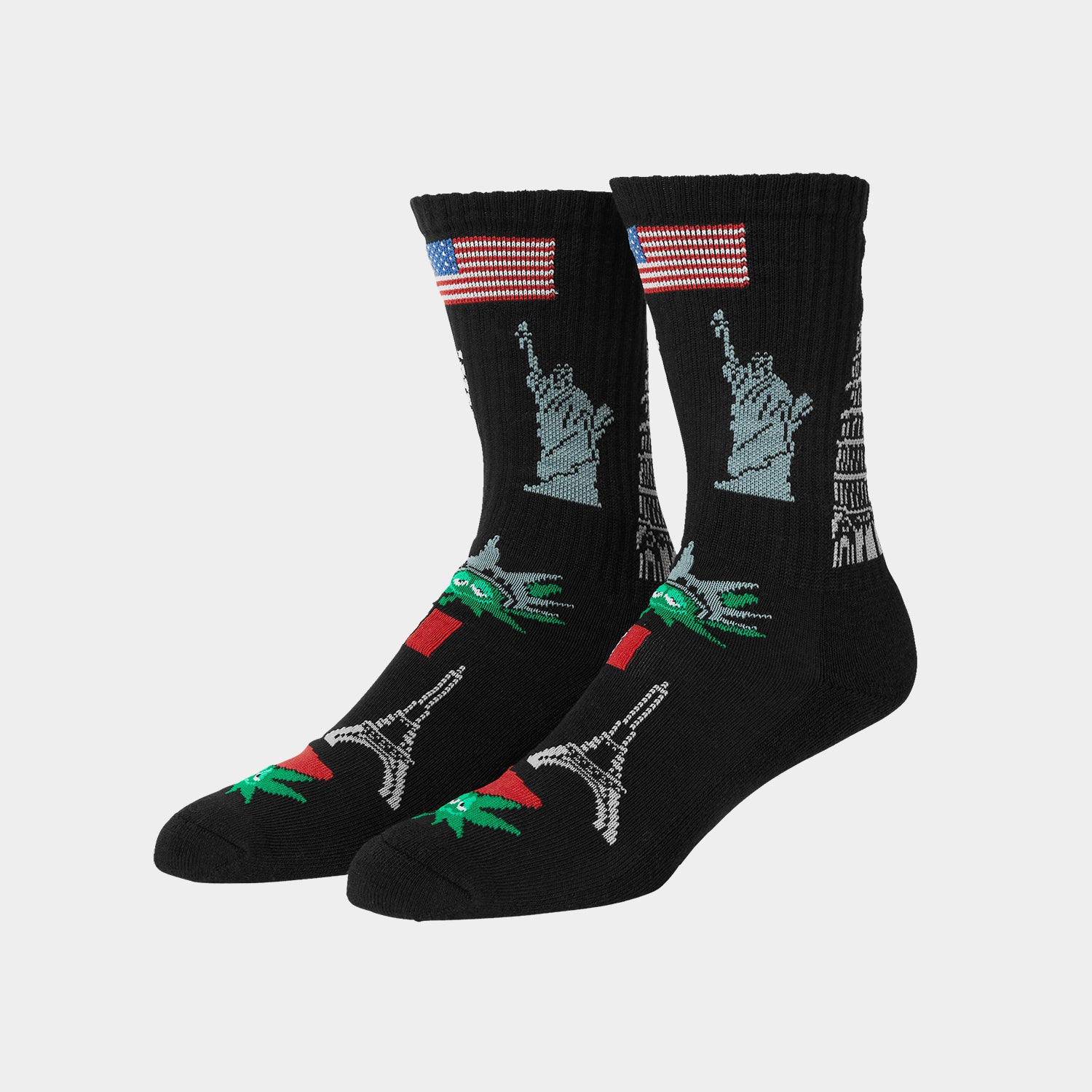 HUF (ハフ) Worldwide JP /SOCKS(ソックス)/ GREEN BUDDY TOURIST SOCKS商品 / WHITE