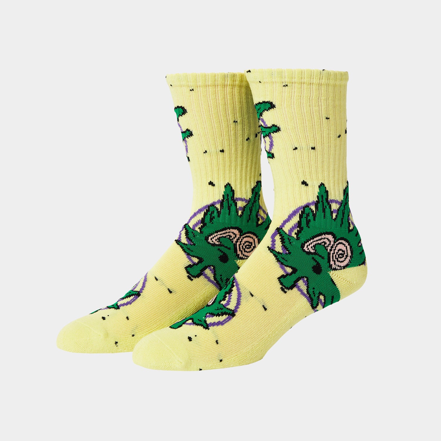 HUF (ハフ) Worldwide JP /SOCKS(ソックス)/ GREEN BUDDY HYPNOSIS SOCKS商品 / BLACK