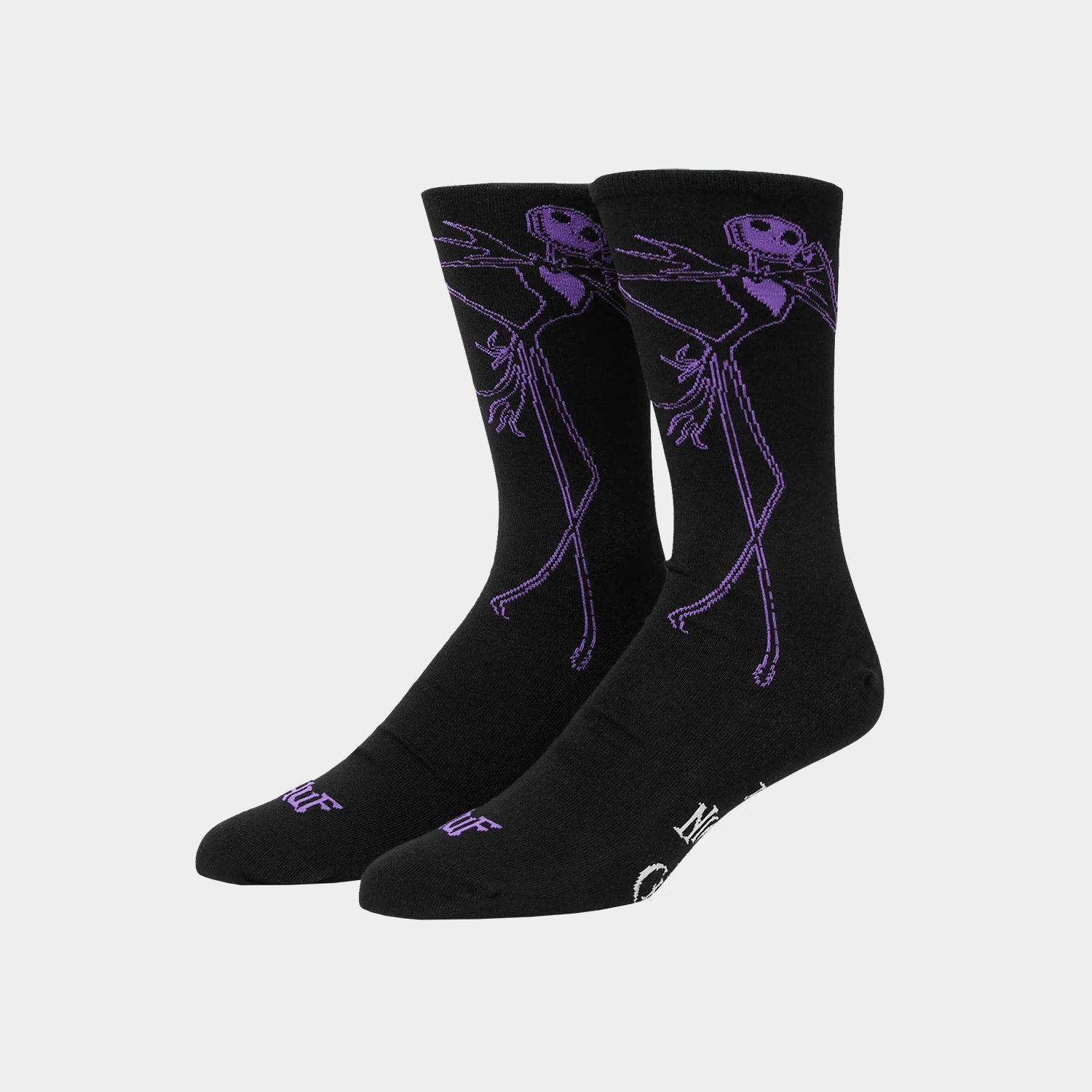 HUF (ハフ) Worldwide JP /SOCKS(ソックス)/ HUF X NIGHTMARE BEFORE CHRISTMAS JACK SKELLINGTON CREW SOCKS商品 / BLACK