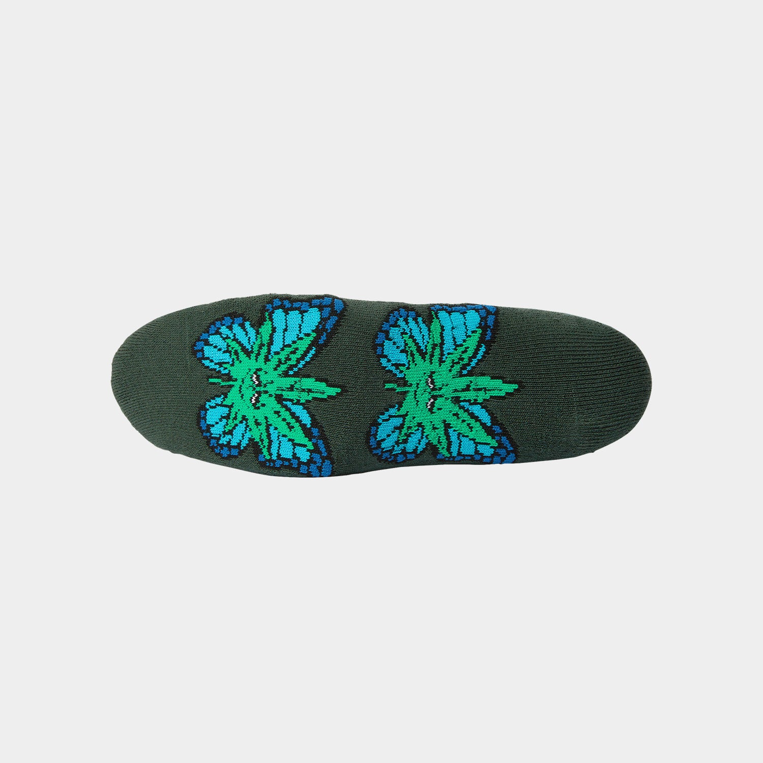 HUF (ハフ) Worldwide JP /SOCKS(ソックス)/ GREEN BUDDERFLY SOCKS商品 / FOREST GREEN