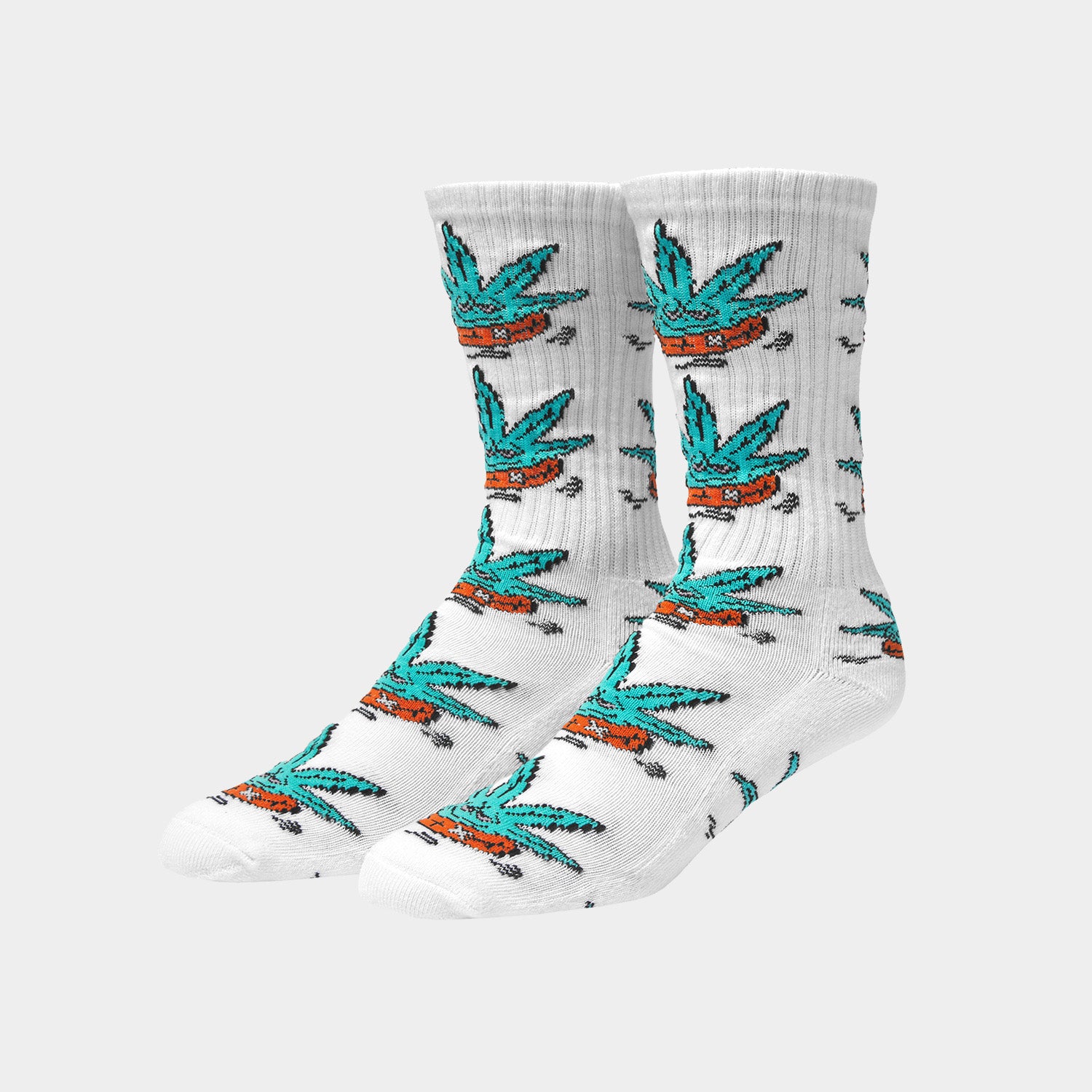 HUF (ハフ) Worldwide JP /SOCKS(ソックス)/ GREEN BUDDY FLOATIE SOCKS商品 / WHITE