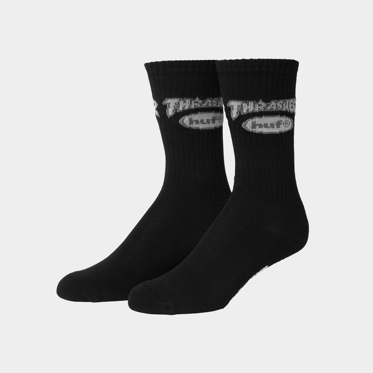 HUF (ハフ) Worldwide JP /SOCKS(ソックス)/ HUF X THRASHER LOGO SOCKS商品 / BLACK
