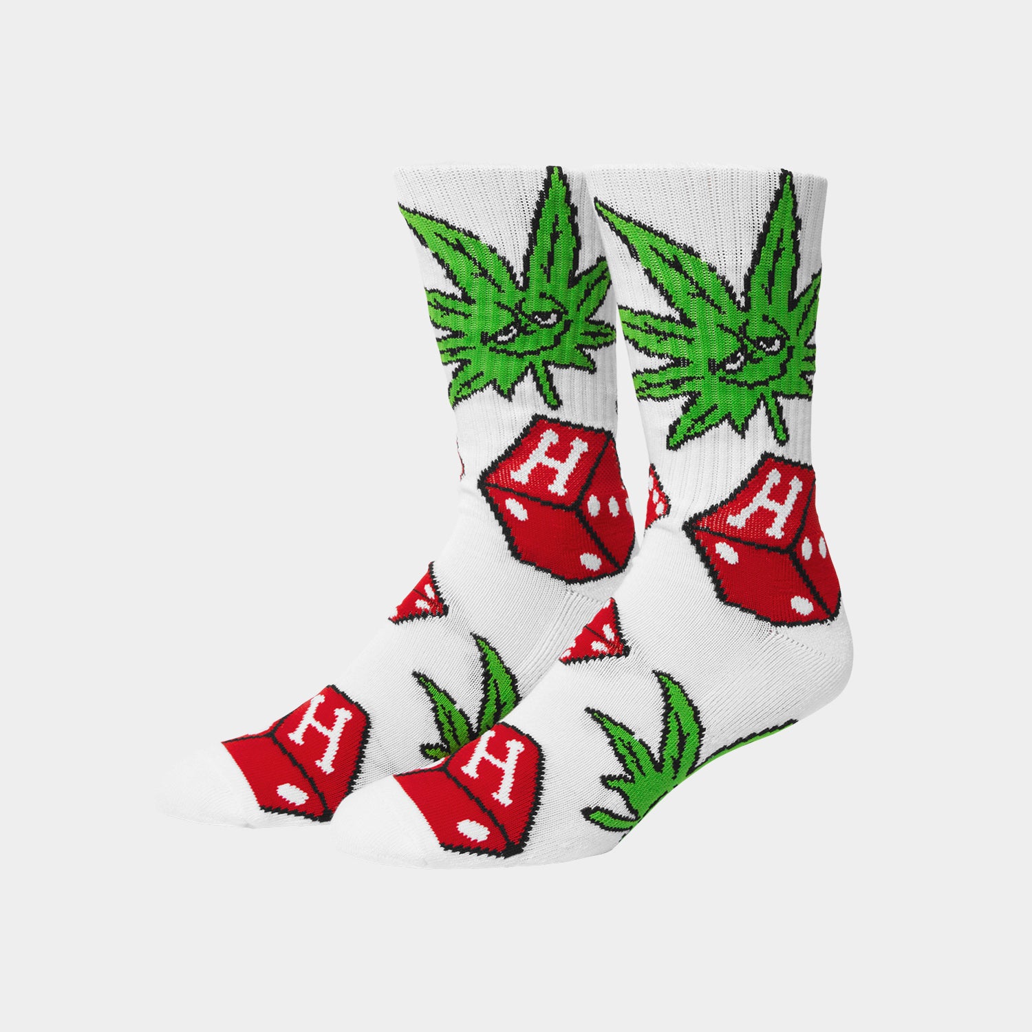HUF (ハフ) Worldwide JP /SOCKS(ソックス)/ DICE BUDDY CREW SOCKS商品 / WHITE