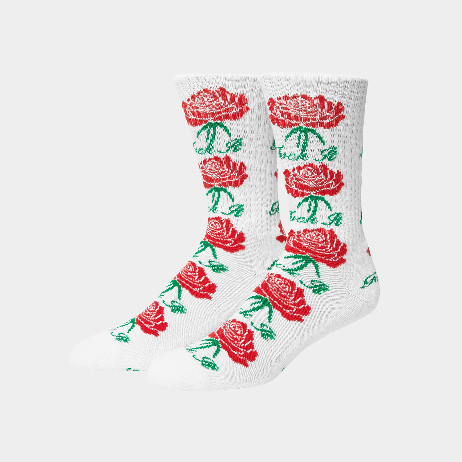 HUF (ハフ) Worldwide JP /SOCKS(ソックス)/ FUCK IT ROSE CREW SOCKS商品 / WHITE