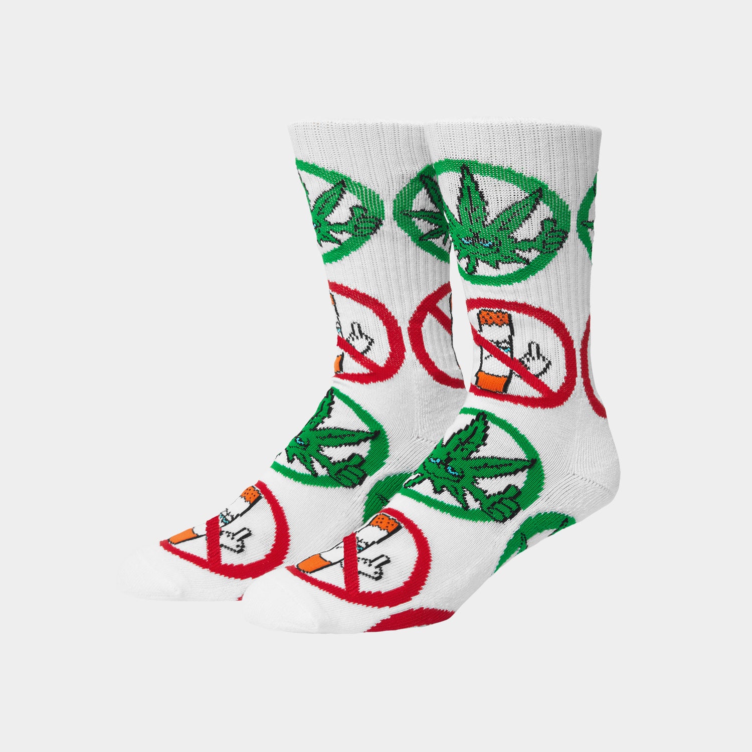 HUF (ハフ) Worldwide JP /SOCKS(ソックス)/ GREEN BUDDY APPROVED SOCKS商品 / WHITE
