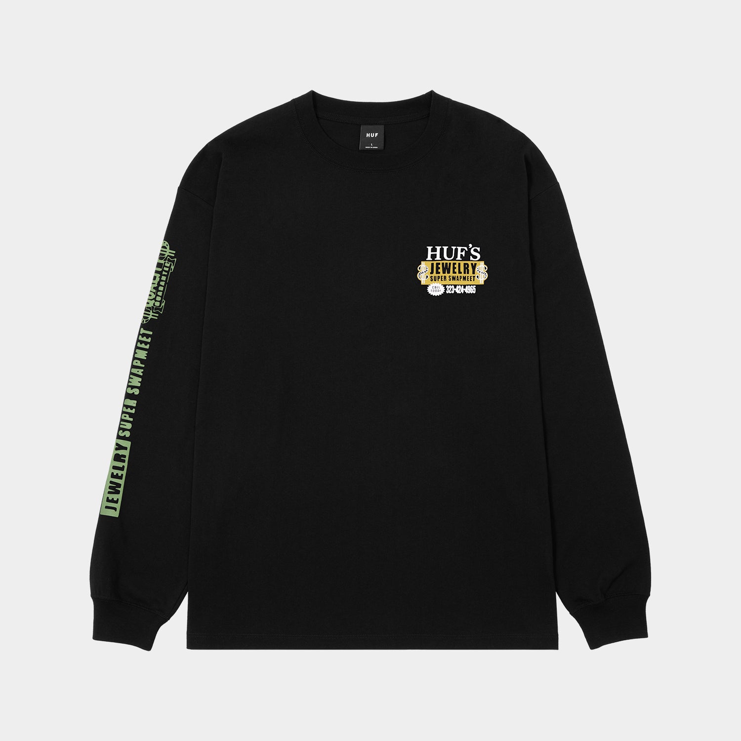 HUF (ハフ) Worldwide JP /T-SHIRTS(Tシャツ)/ JEWELRY LS TEE商品 / WHITE