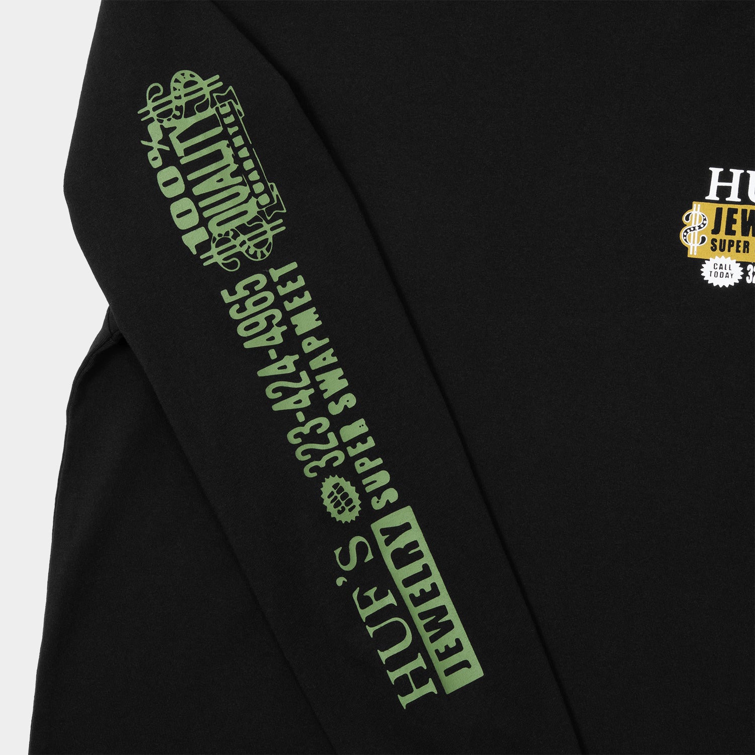 HUF (ハフ) Worldwide JP /T-SHIRTS(Tシャツ)/ JEWELRY LS TEE商品 / WHITE