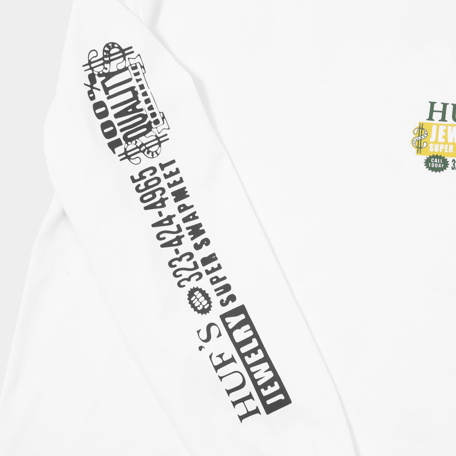 HUF (ハフ) Worldwide JP /T-SHIRTS(Tシャツ)/ JEWELRY LS TEE商品 / WHITE