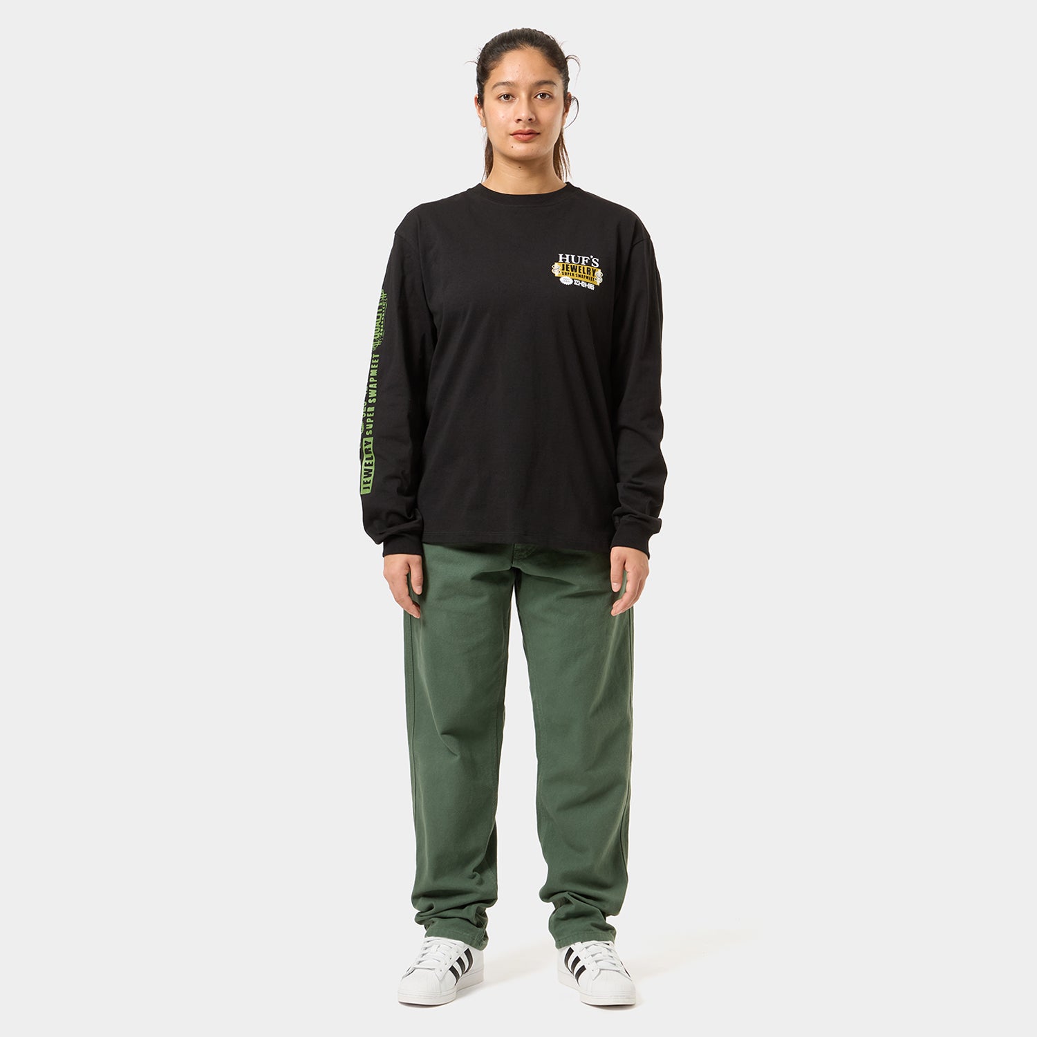 HUF (ハフ) Worldwide JP /T-SHIRTS(Tシャツ)/ JEWELRY LS TEE商品 / WHITE