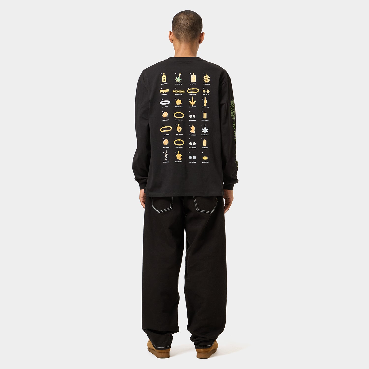 HUF (ハフ) Worldwide JP /T-SHIRTS(Tシャツ)/ JEWELRY LS TEE商品 / WHITE