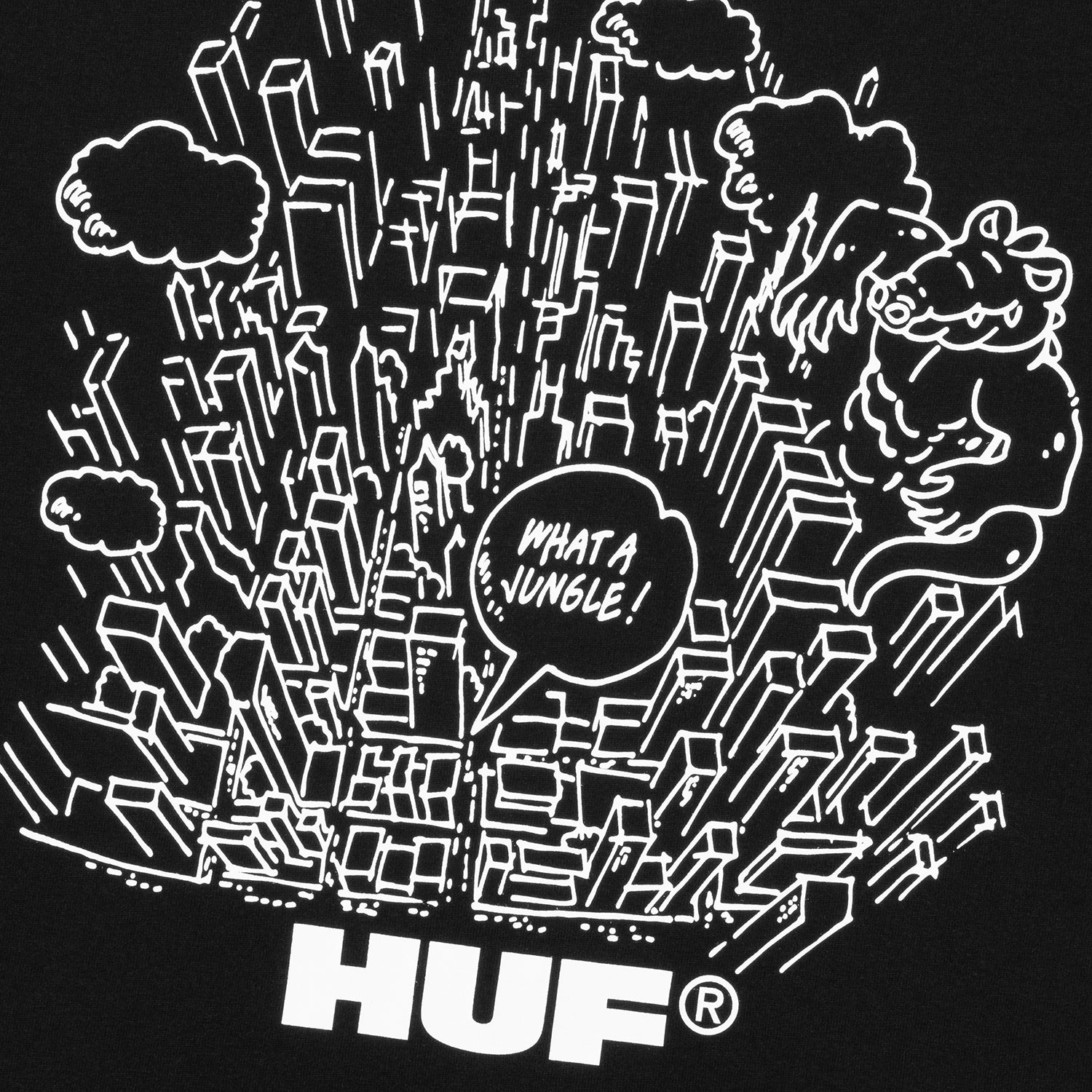 HUF (ハフ) Worldwide JP /T-SHIRTS(Tシャツ)/ WHAT A JUNGLE TEE商品 / BLACK