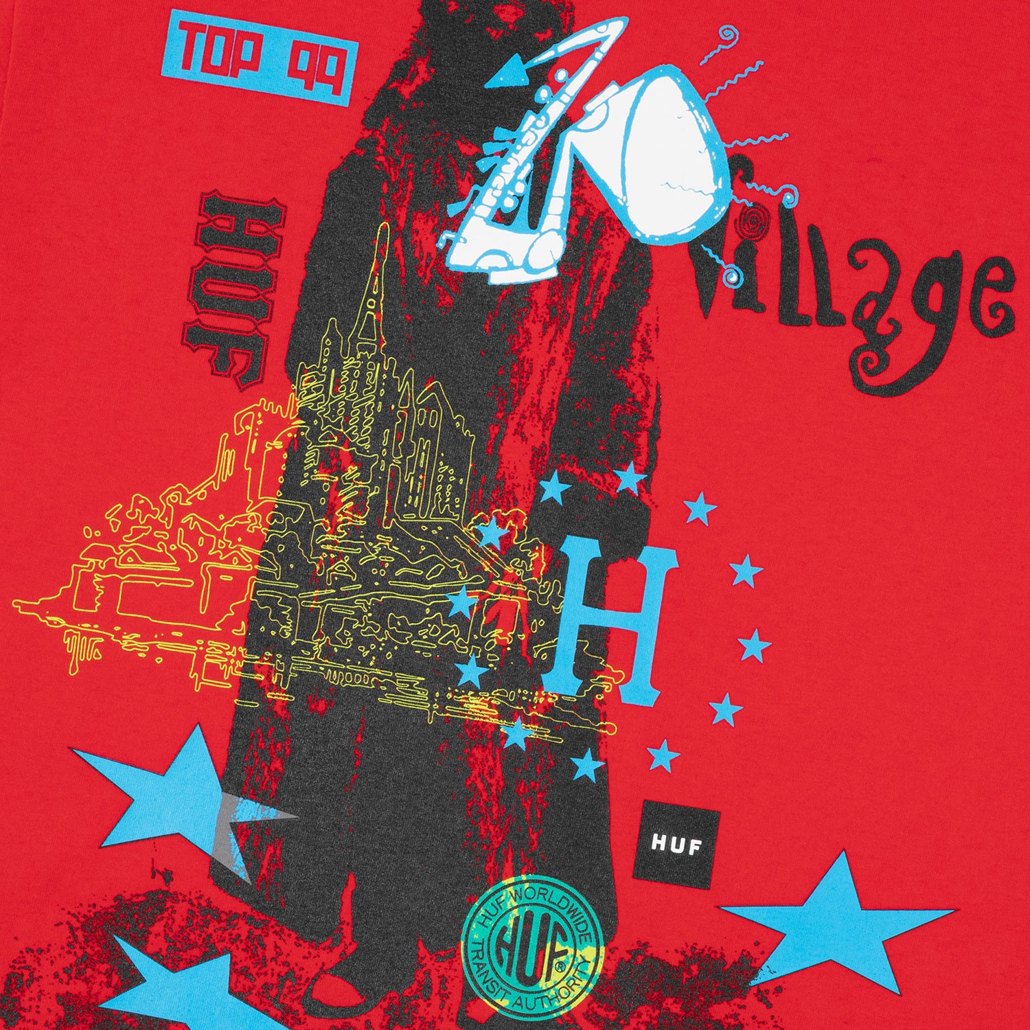 HUF (ハフ) Worldwide JP /T-SHIRTS(Tシャツ)/ 兩個陽光T卹商品 / FUJI RED