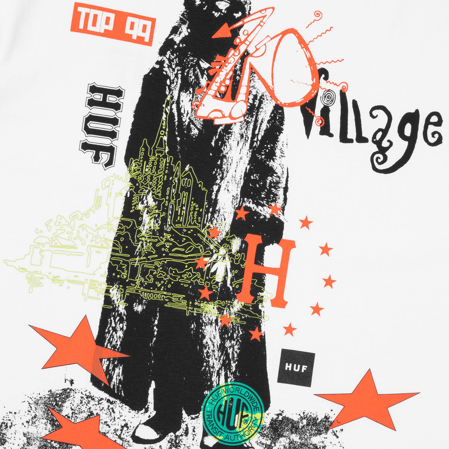 HUF (ハフ) Worldwide JP /T-SHIRTS(Tシャツ)/ 兩個陽光T卹商品 / FUJI RED