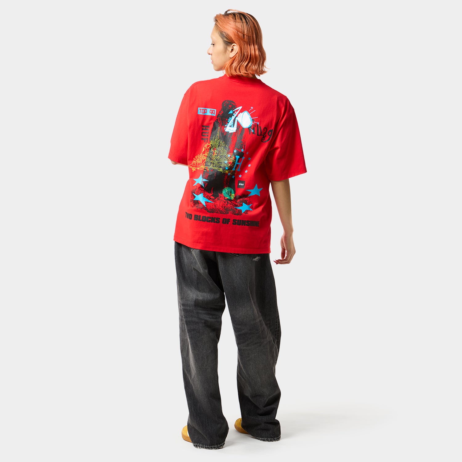 HUF (ハフ) Worldwide JP /T-SHIRTS(Tシャツ)/ 兩個陽光T卹商品 / FUJI RED