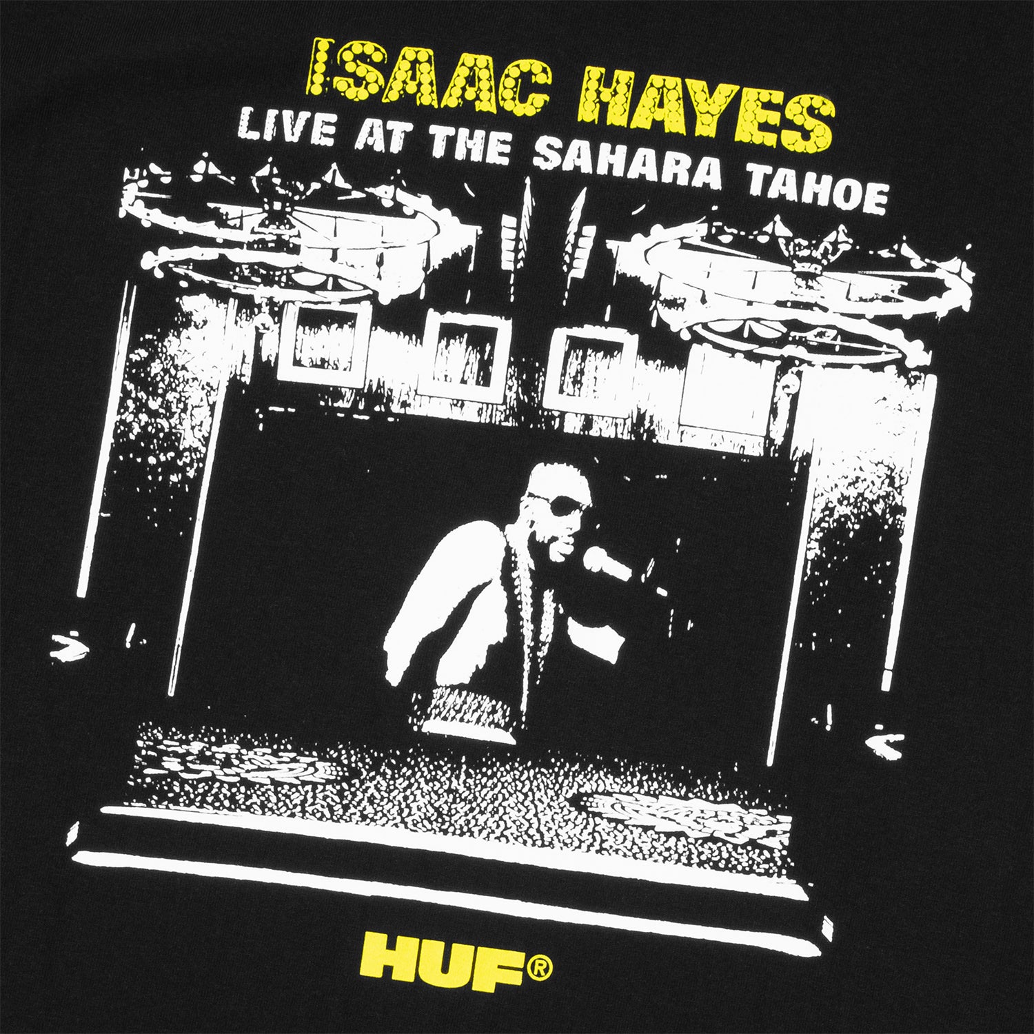 HUF (ハフ) Worldwide JP /T-SHIRTS(Tシャツ)/ HUF X ISAAC HAYES TAHOE HEAVYWEIGHT TEE商品 / BLACK