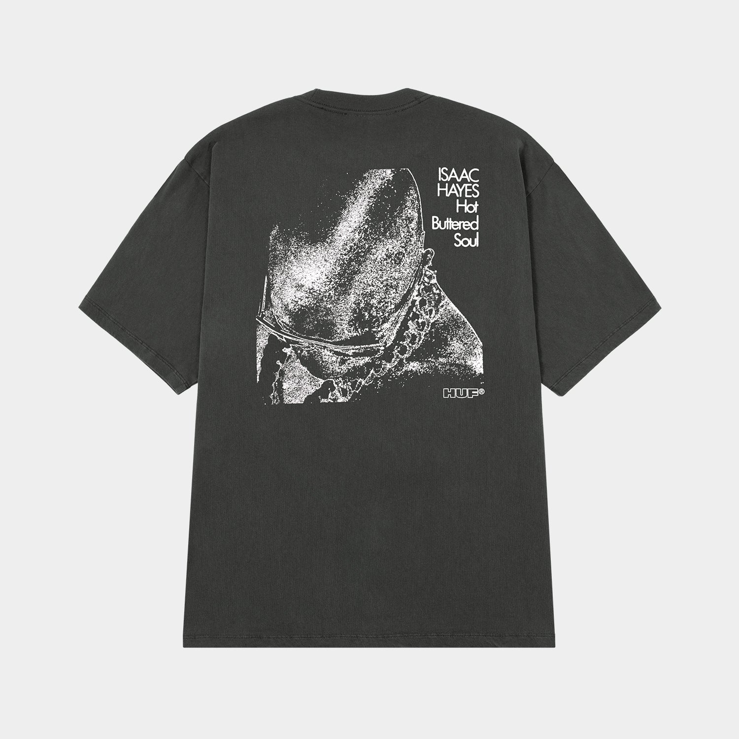 HUF (ハフ) Worldwide JP /T-SHIRTS(Tシャツ)/ HUF X ISAAC HAYES HOT BUTTERED HEAVYWEIGHT TEE商品 / VINTAGE BLACK
