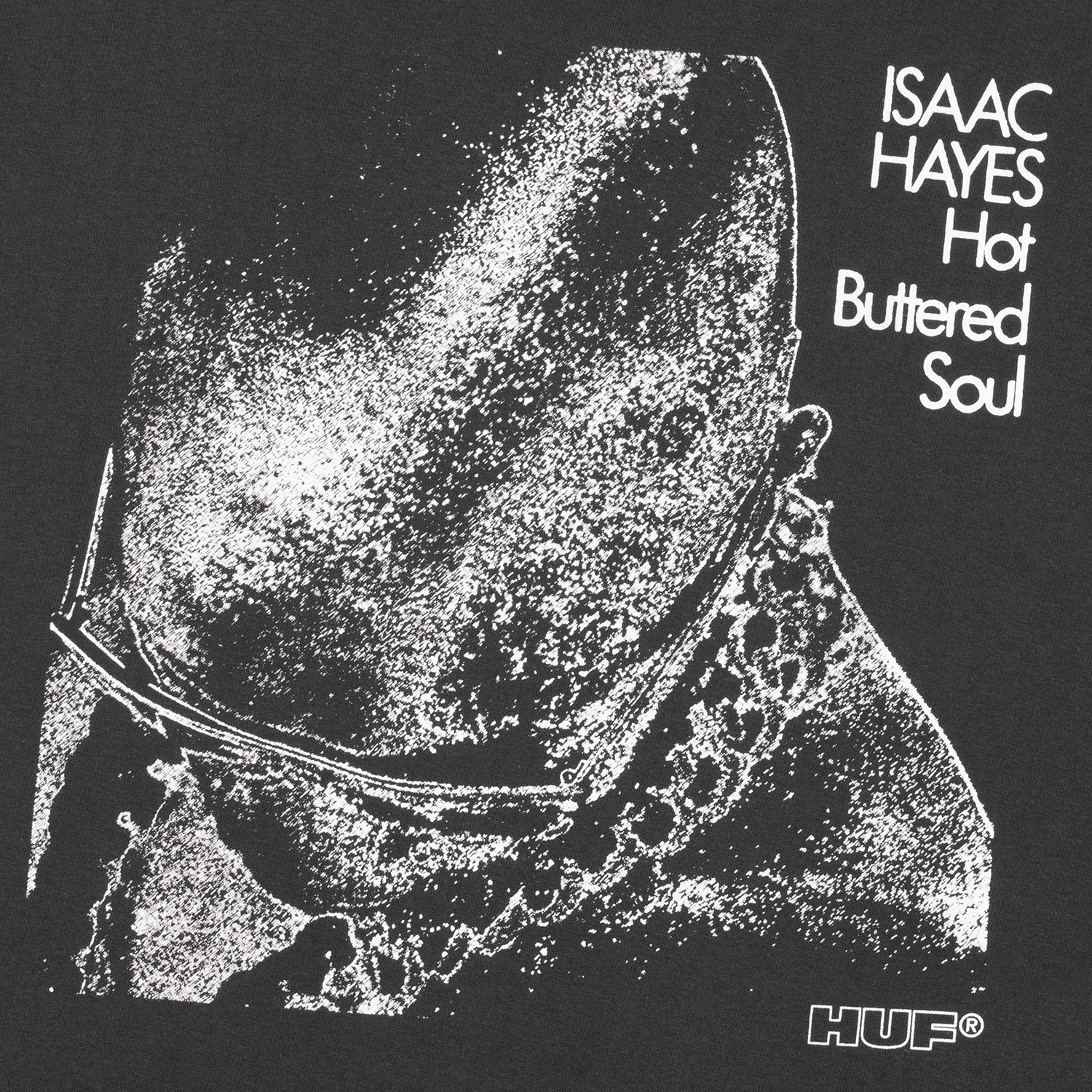 HUF (ハフ) Worldwide JP /T-SHIRTS(Tシャツ)/ HUF X ISAAC HAYES HOT BUTTERED HEAVYWEIGHT TEE商品 / VINTAGE BLACK