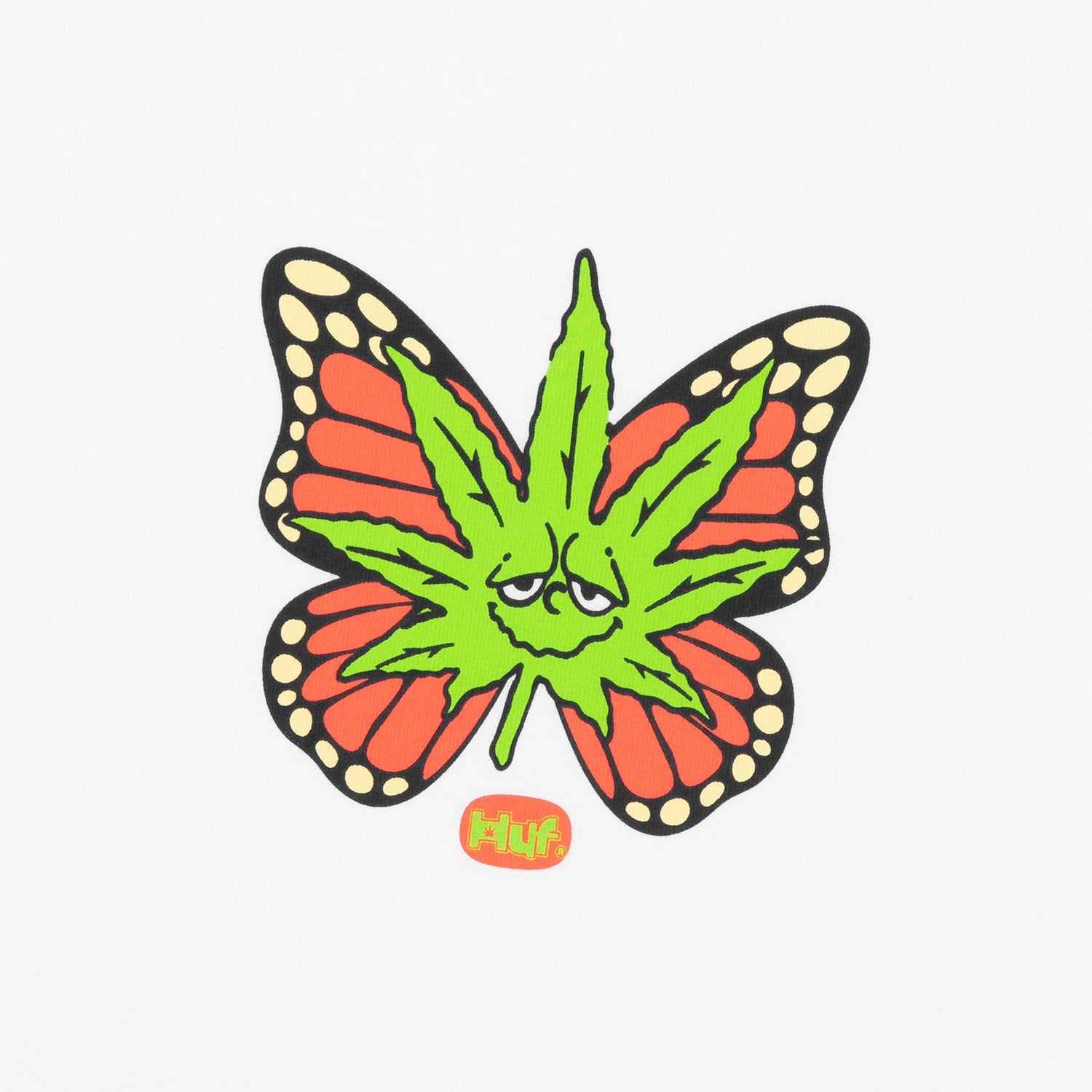 HUF (ハフ) Worldwide JP /T-SHIRTS(Tシャツ)/ GREEN BUDDERFLY TEE商品 / LT ORANGE