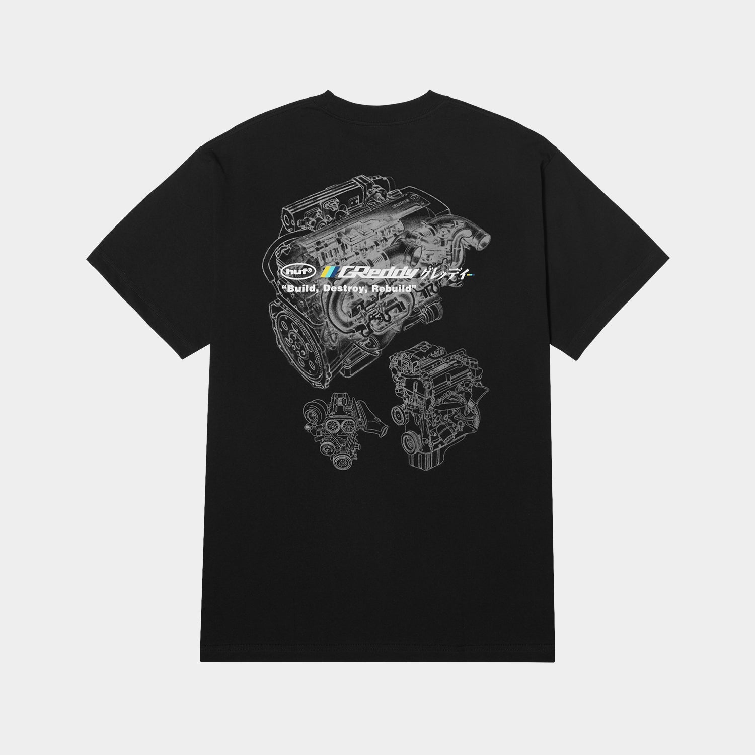 HUF (ハフ) Worldwide JP /T-SHIRTS(Tシャツ)/ HUF X GREDDY MOTORS TEE商品 / BLACK