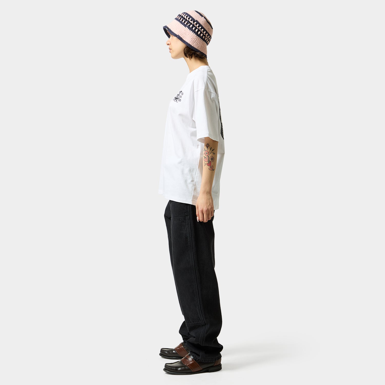 HUF (ハフ) Worldwide JP /T-SHIRTS(Tシャツ)/ HAND STACKED TEE商品 / WHITE