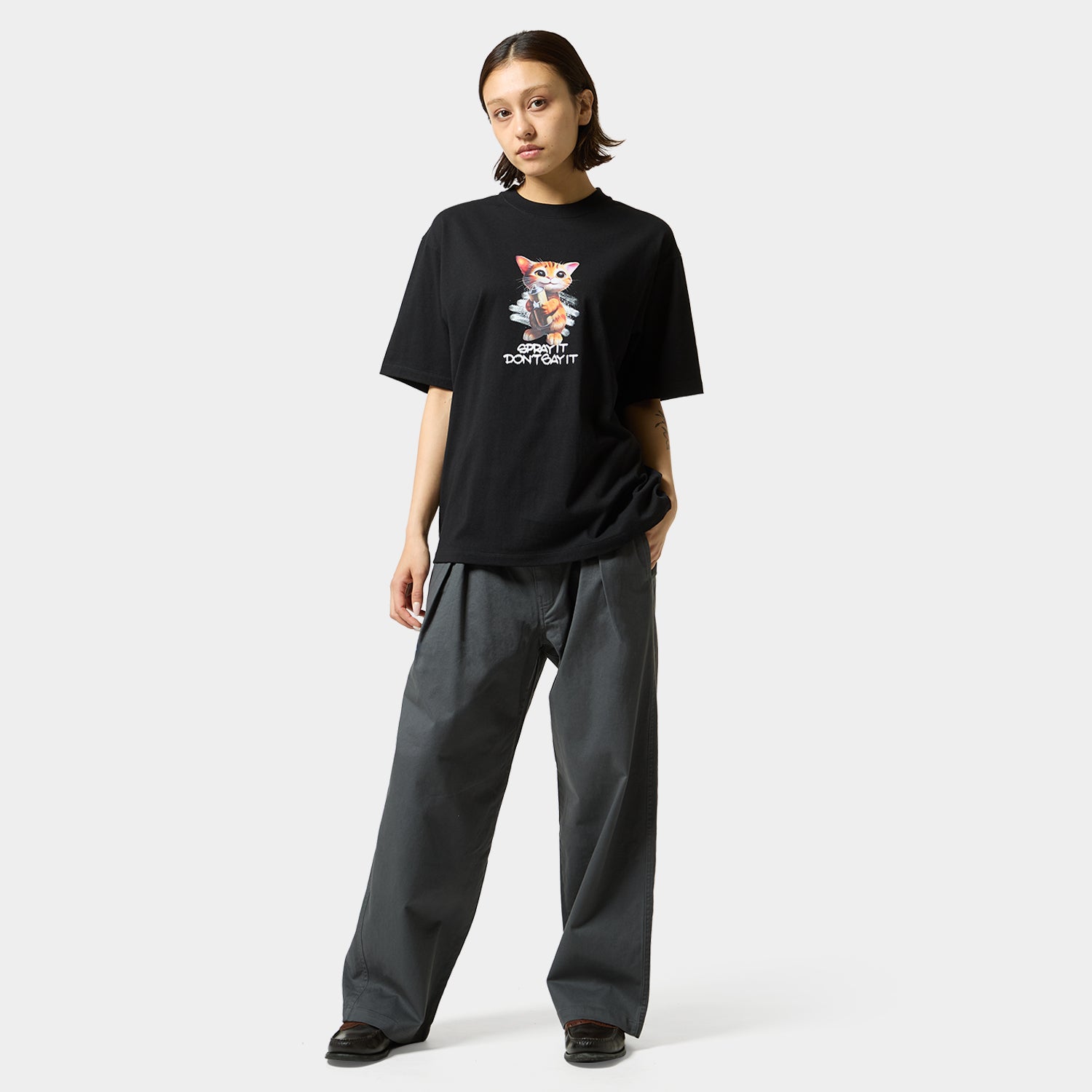 HUF (ハフ) Worldwide JP /T-SHIRTS(Tシャツ)/ SPRAY IT TEE商品 / BLACK