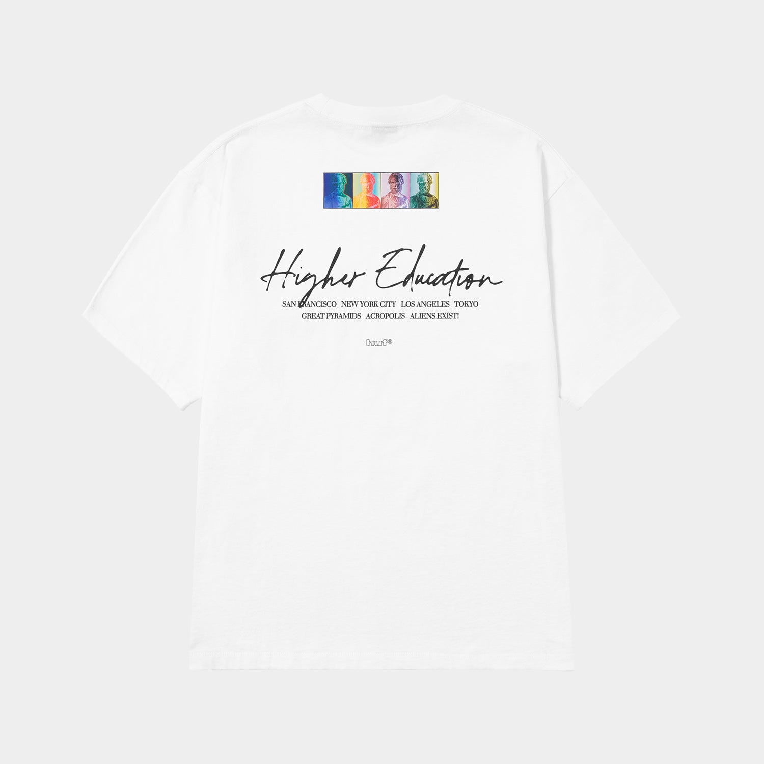 HUF (ハフ) Worldwide JP /T-SHIRTS(Tシャツ)/ HIGHER EDUCATION TEE商品 / WHITE