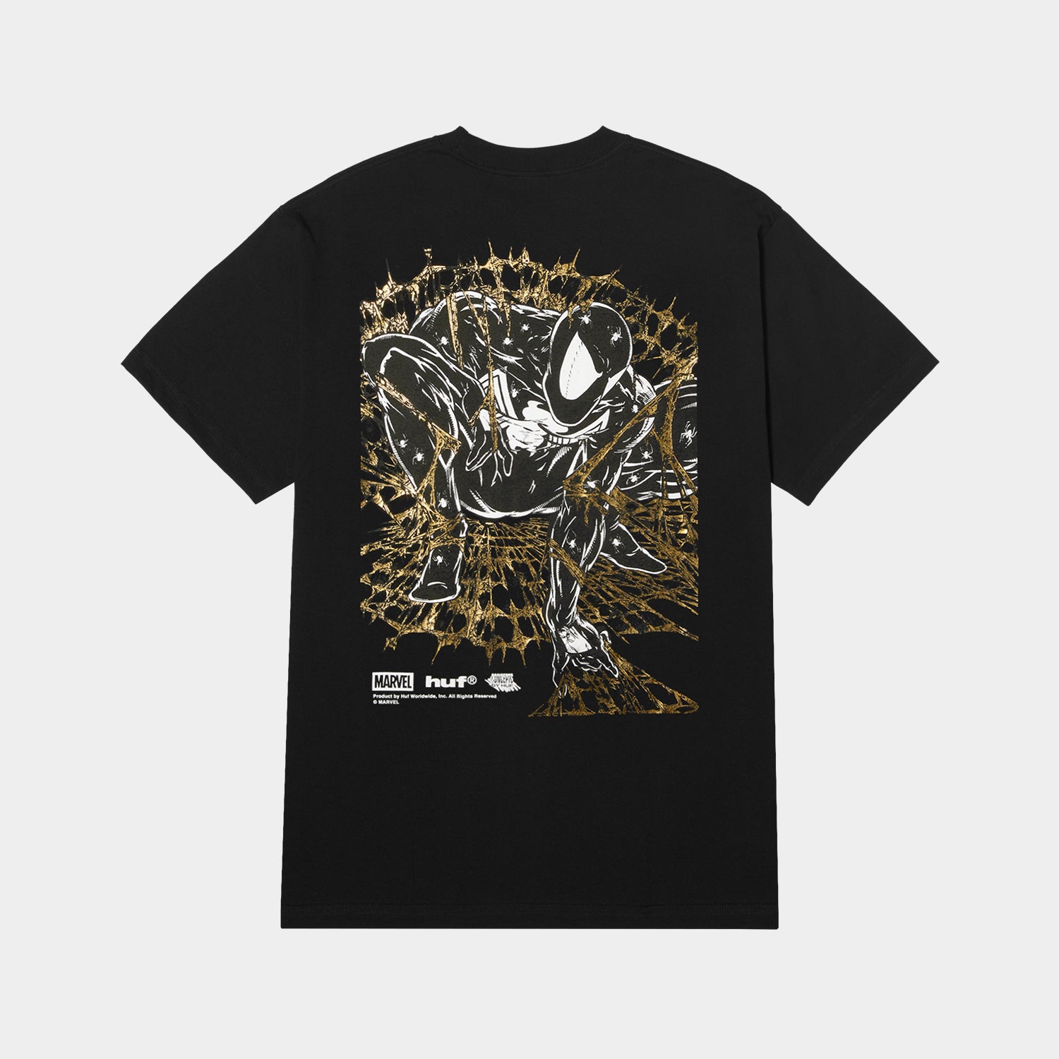 HUF (ハフ) Worldwide JP /T-SHIRTS(Tシャツ)/ HUF X MARVEL SPIDER-MAN ARACHKNIGHT TEE商品 / BLACK
