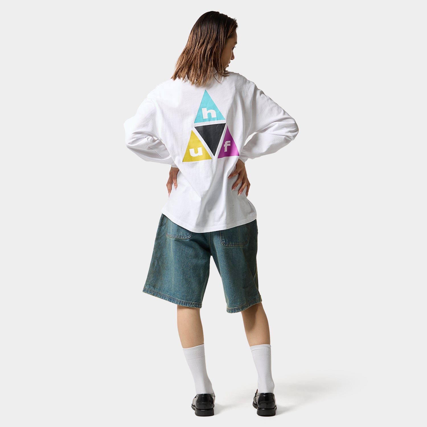 HUF (ハフ) Worldwide JP /T-SHIRTS(Tシャツ)/ PRISM TT LS TEE商品 / WHITE