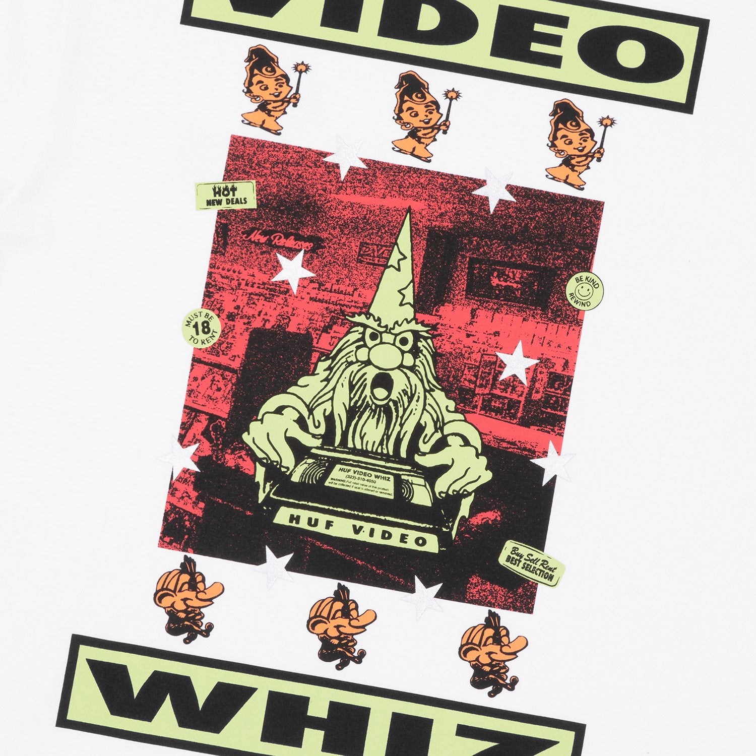 HUF (ハフ) Worldwide JP /T-SHIRTS(Tシャツ)/ VIDEO GENIE TEE商品 / BLACK